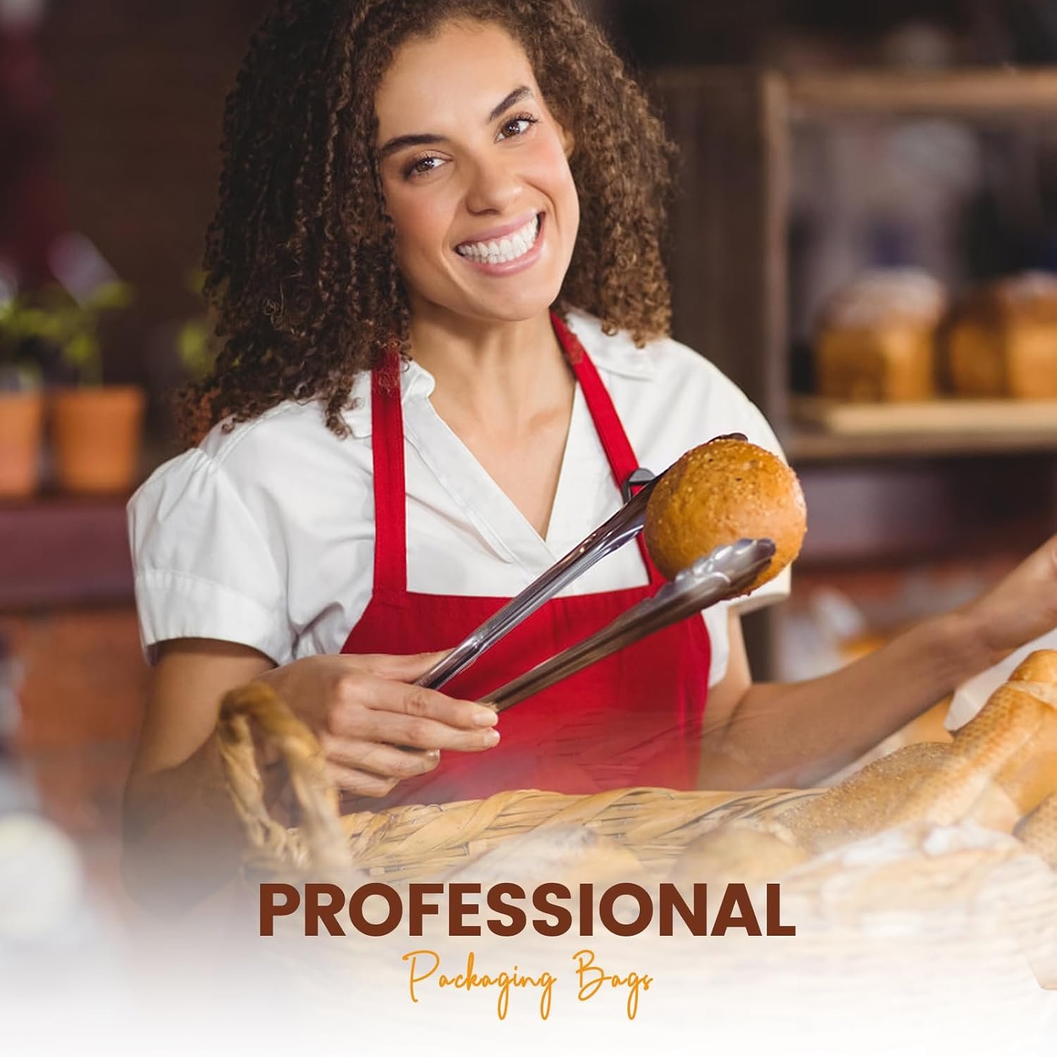 Individuelles Logo für 100 Stück Cookie-Verpackungsbeutel mit Siegel, 5,7x6,5 Zoll Papier-Bäckereitaschen mit Fenster, hitzeneilbar und fettdicht für Mitnahme, Backverkauf, Donuts, Kuchenschnitten, Scones, Brownies, Hersteller.