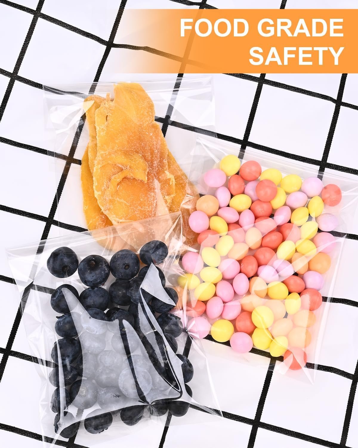 Individuelles Logo für 300 Stück selbstklebende Cookie-Beutel, 4x6 Zoll selbstschließend transparente Zellophanbeutel, wiederverwendbare Zellophantüten für Verpackungen, Geschenke, Süßigkeiten, Lebensmittel vom Hersteller