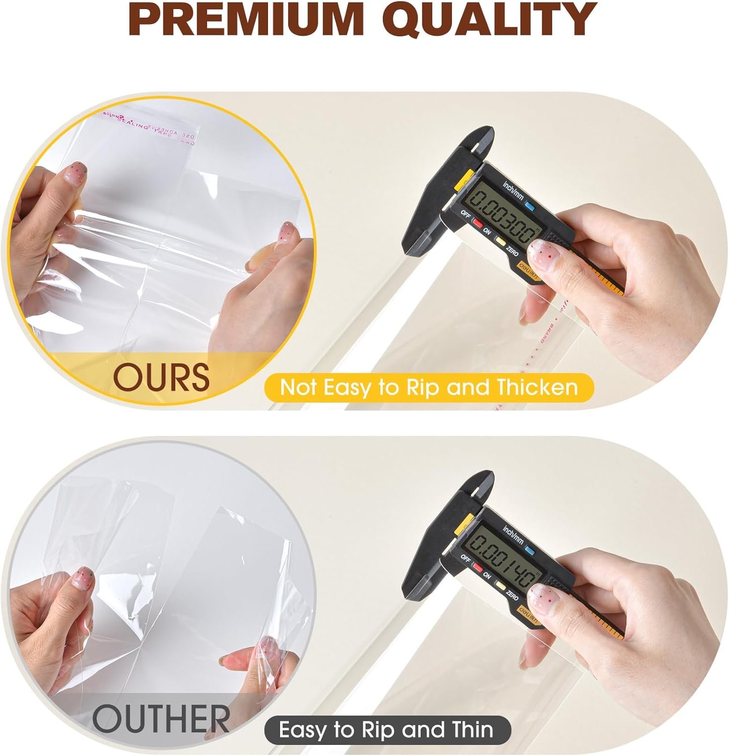 Großhandel 300 Pcs Klarsicht Cookie Bags 4x6 Zoll mit Siegel, Resealbare Cellophanbeutel für individuelle Verpackungen, Hersteller von Selbstklebenden Tüten für Cookies, Süßigkeiten, Geschenke. OEM 3 Mils Einzeln verpackte Tüten.