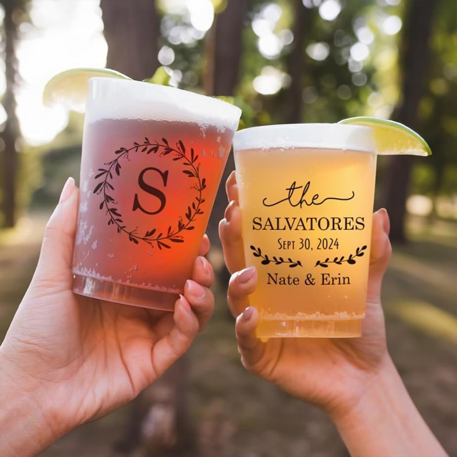 Großhandel 50er-Pack individuelle Frosted bruchsichere Becher, 7/12/16oz personalisierte Einwegbecher für Hochzeit, Junggesellenabschied und moderne Feste, Reusable Plastikbecher mit eigenem Design (16 oz) vom Hersteller, OEM verfügbar.