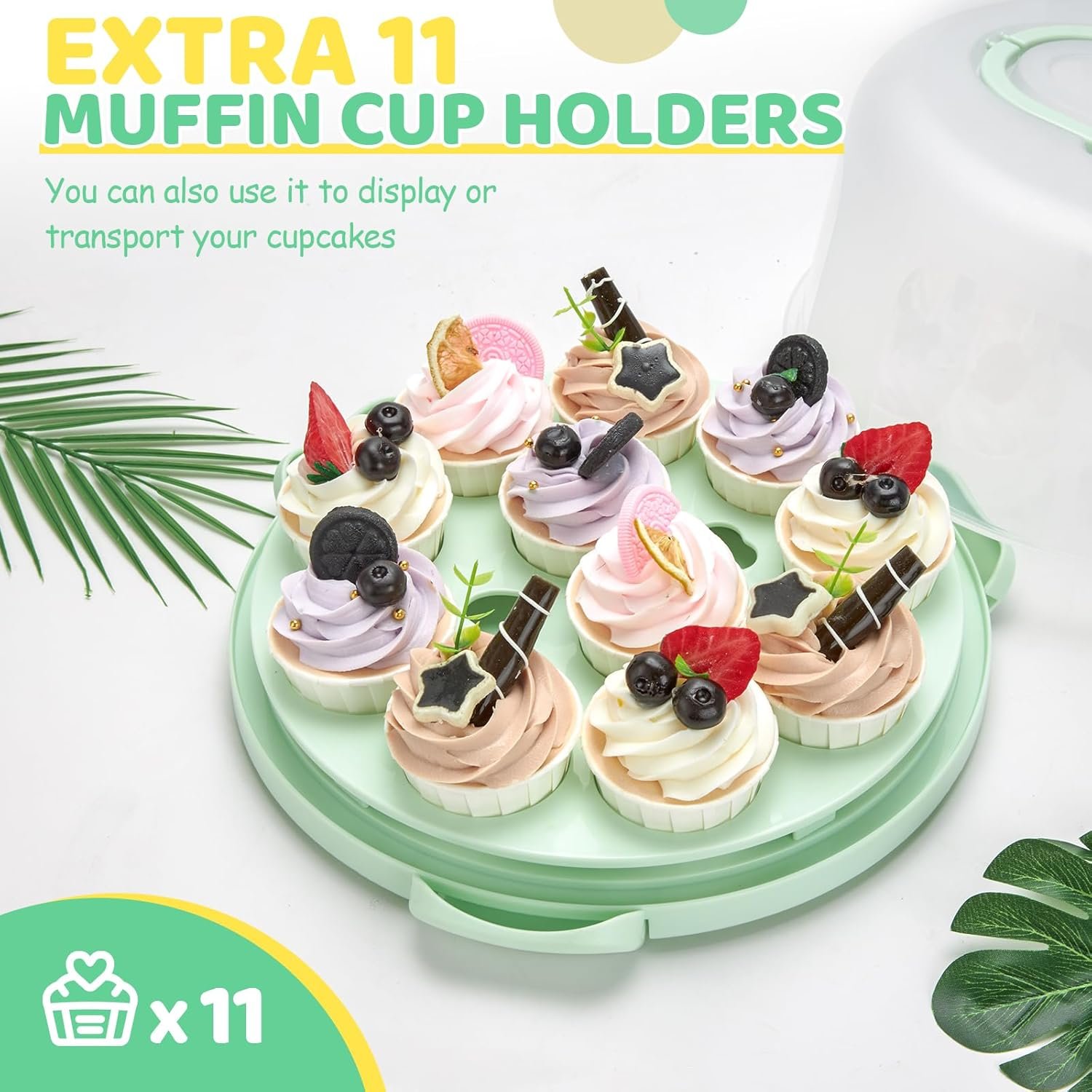 Großhandel Cake Carrier mit Deckel und Griff, BPA-freie Tortenbehälter für 10 Zoll Kuchen, Hersteller von Cupcake Träger - Kunststoffabdeckung mit doppelseitiger Basis für den Transport von Torten, Nüssen und Früchten, perfektes Geschenk für individuelle Marken.