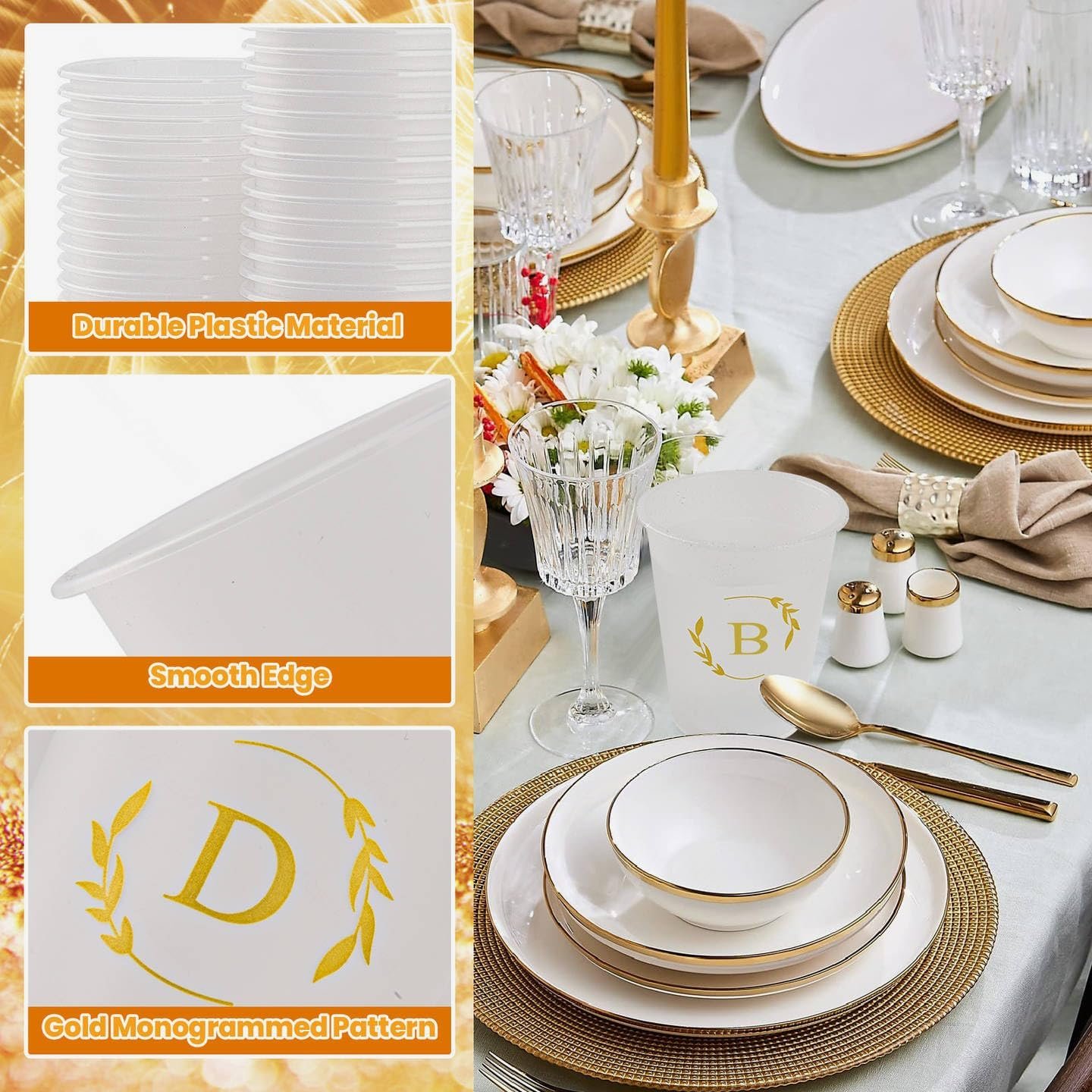 Großhandel personalisierte 12 oz Plastikbecher mit Monogramm für Hochzeiten, Baby Shower und Geburtstagsfeiern - OEM, individuell gestaltet, Hersteller für individuelle Anfertigungen (B)