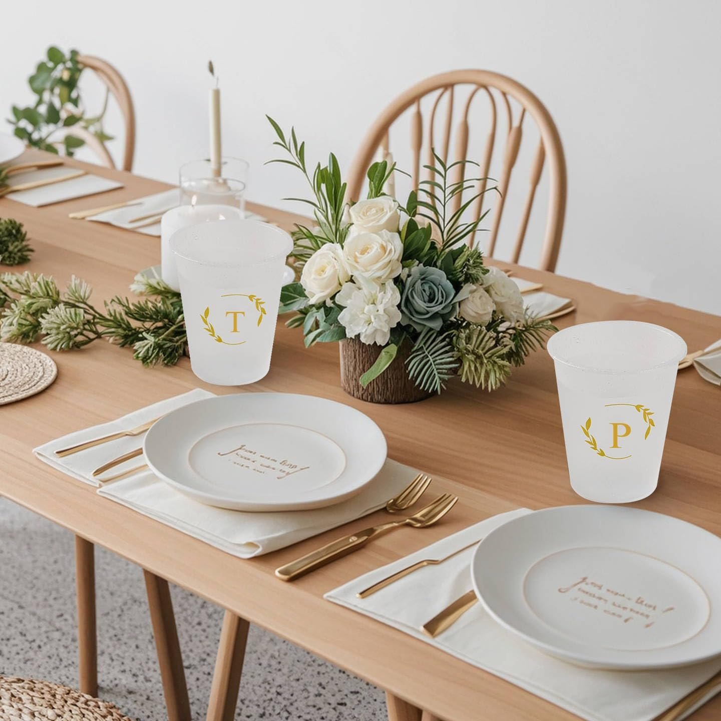 Großhandel personalisierte 12 oz Plastikbecher mit Monogramm für Hochzeiten, Baby Shower und Geburtstagsfeiern - OEM, individuell gestaltet, Hersteller für individuelle Anfertigungen (B)