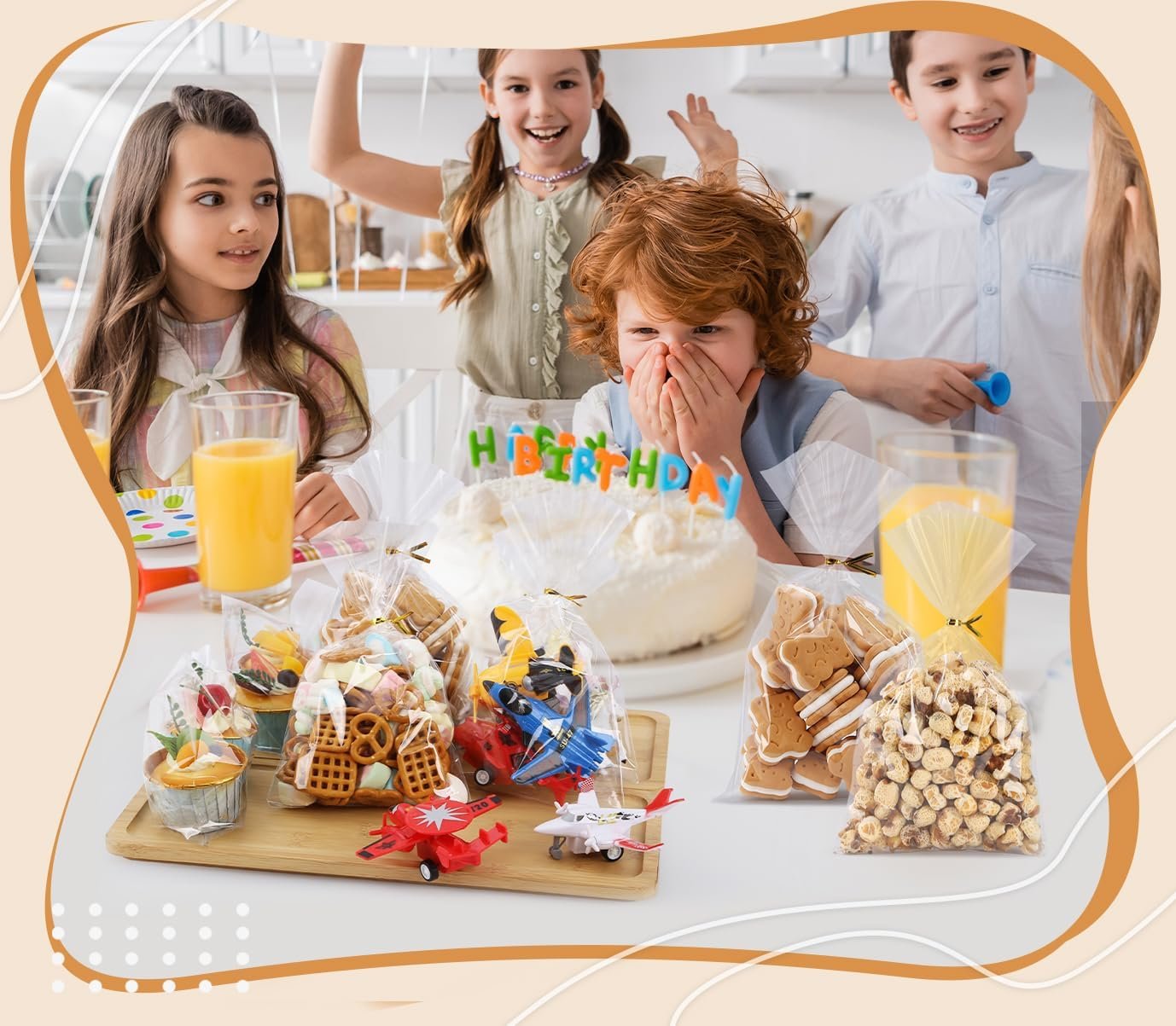 Großhandel Cellophanbeutel 100er Packung klare Geschenkbeutel 6x10 Zoll mit Krawatten für Süßigkeiten und Snacks, ideal für Geburtstagsfeiern, Hersteller von individuellen Designs für Hochzeits- und Valentinstagsmitgebsel.