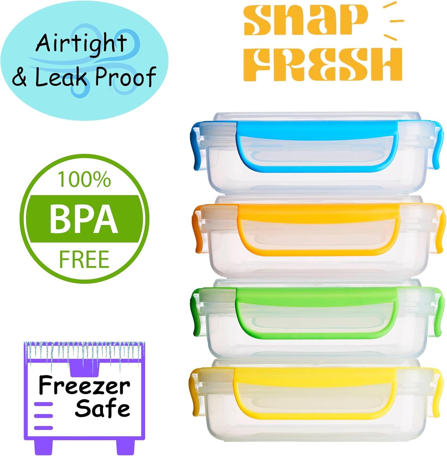 Großhandel von 4er-Pack leakproof Sandwich-Containern, BPA-freie und wiederverwendbare Boxen mit luftdichtem Verschluss. Ideal auch für Salate, Snacks, Obst und Lebensmittelaufbewahrung. Individuelles Logo für Ihre Eigenmarke verfügbar. Hersteller für qualitativ hochwertige Produkte.