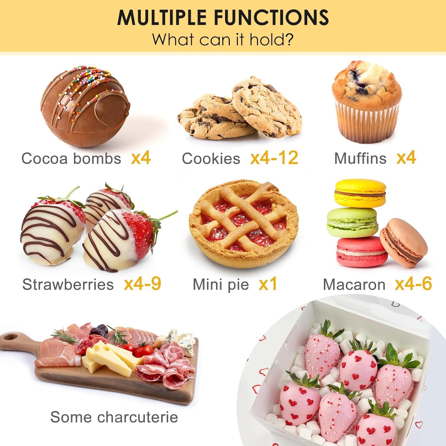 Großhandel 30 Stück weiße Keksboxen mit Fenster, 6x6x3 Zoll, individuell bedruckbare Bäckereiboxen für Kekse, Pastries, Erdbeeren, kleine Torten, Macarons, vom Hersteller in Bulk erhältlich