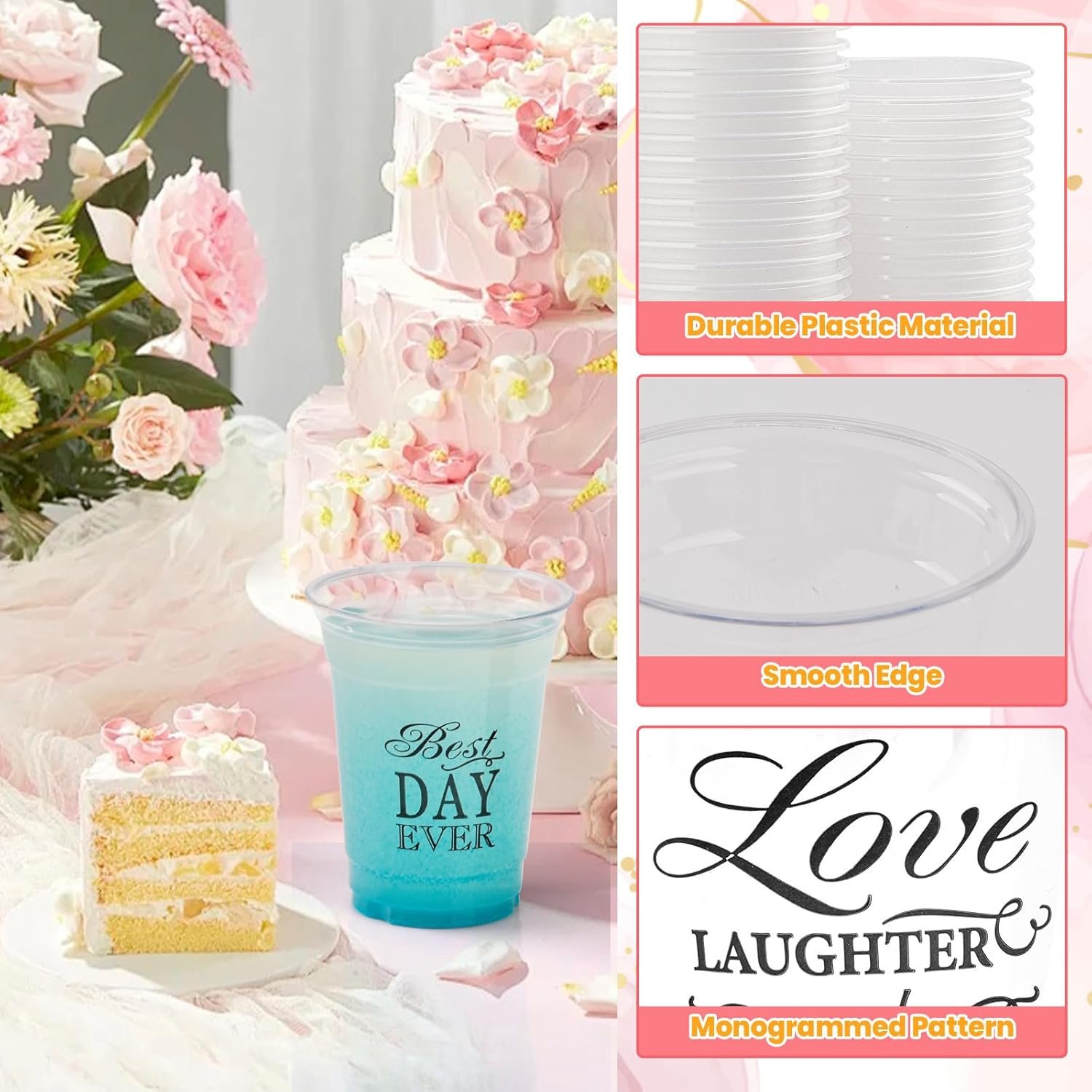 Großhandel 150er Pack Hochzeit Einwegplastik 12 oz Mr und Mrs Becher für Hochzeitsfeier und Junggesellinnenabschied Dekorationen mit individuellem Logo von zuverlässigem Hersteller