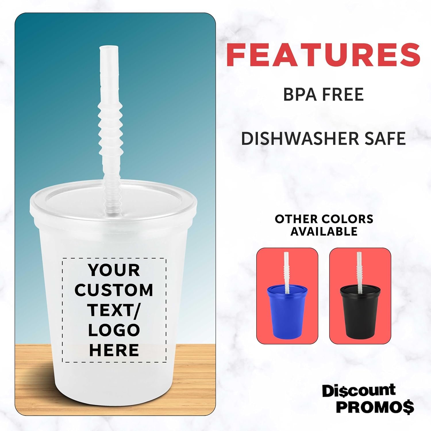 Großhandel individuell bedruckte Kunststoffbecher mit Deckel und Strohhalm 16 oz. Set von 10/50/100, perfekt für Sommer, Sportveranstaltungen, Geburtstage, Hochzeiten, Picknicks, Strand, Feiern - Hersteller für Bulk-Waren in klar.