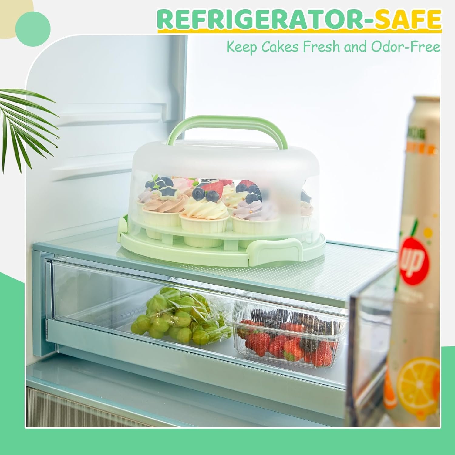 Großhandel Cake Carrier mit Deckel und Griff, BPA-freie Tortenbehälter für 10 Zoll Kuchen, Hersteller von Cupcake Träger - Kunststoffabdeckung mit doppelseitiger Basis für den Transport von Torten, Nüssen und Früchten, perfektes Geschenk für individuelle Marken.