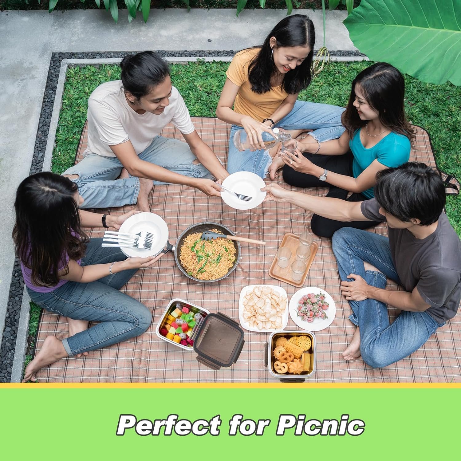 Großhandel 6er Pack Edelstahl-Sandwichbehälter mit Deckeln 25,4 oz für Lunchboxen mit luftdichtem Silikonverschluss für Snacks und Sandwiches, Hersteller Eigenmarke