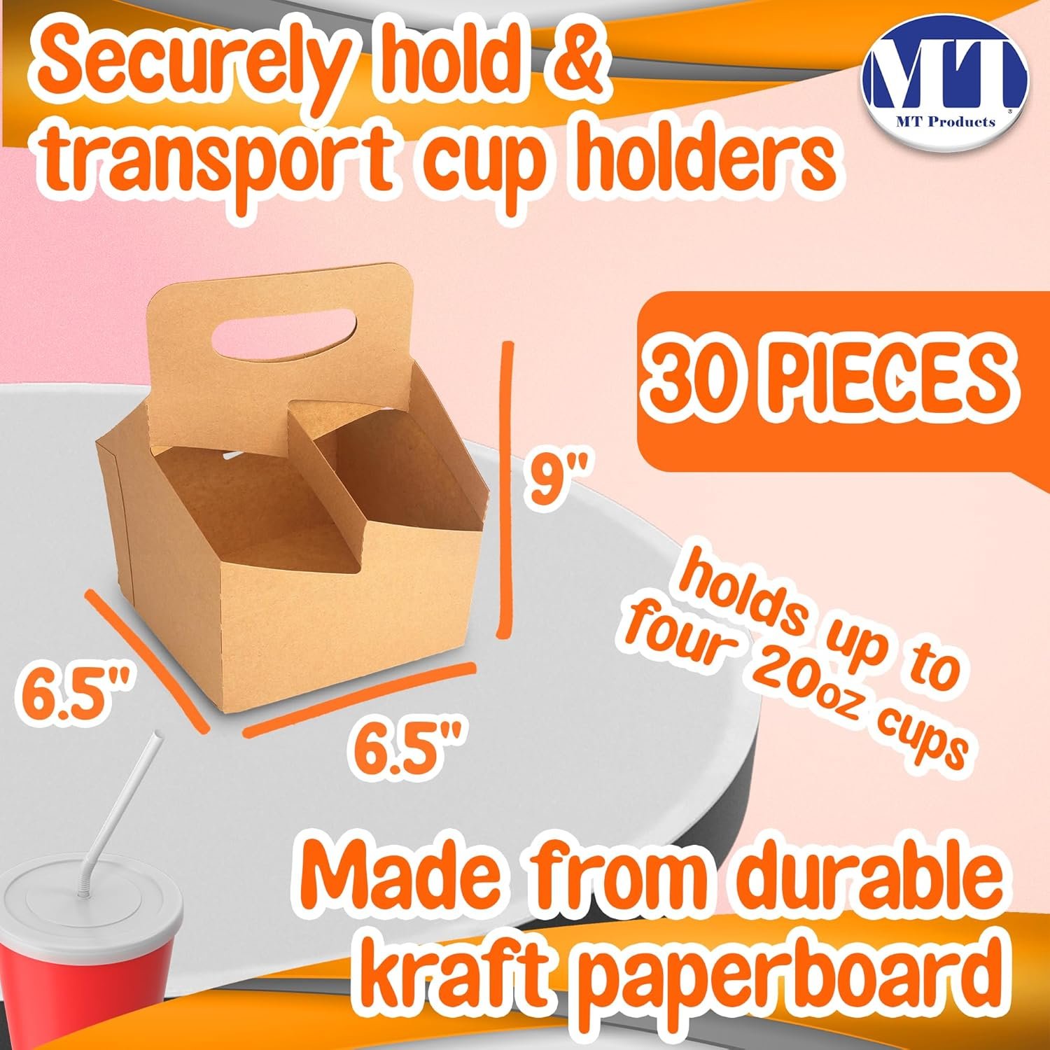 Großhandel 4 Tassen Getränketräger 6,5