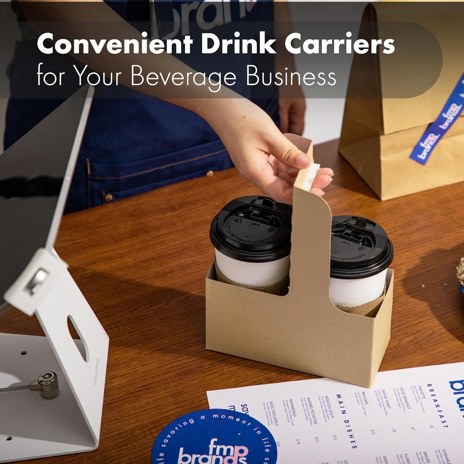 Großhandel 25 Stück tragbare Becherträger aus Kraftpapier für kalte und heiße Getränke, 12-30 oz, OEM Gestaltung für individuelles Logo, praktischer Tragegriff, geeignet für Kaffee To-Go, Valentinstag, Muttertag Großhandel 25 Stück tragbare Becherträger aus Kraftpapier für kalte und heiße Getränke, 12-30 oz, OEM Gestaltung für individuelles Logo, praktischer Tragegriff, geeignet für Kaffee To-Go, Valentinstag, Muttertag