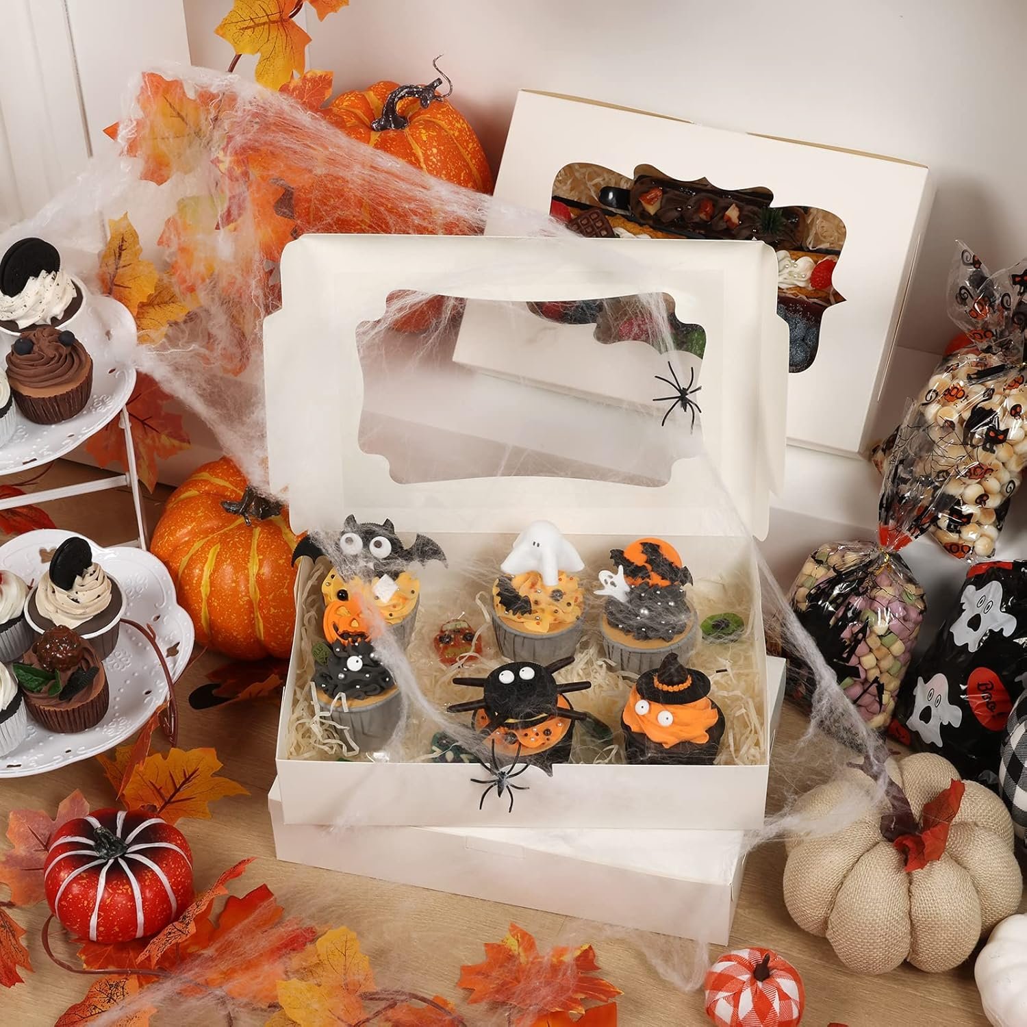 Großhandel Cookie Boxen 60 Stück 12x8x2,5 Zoll, Treat Container mit Fenster für Süßigkeiten, Schokolade, Erdbeeren, Kuchen, Muffins, Donuts, Individuelles Logo, Hersteller.