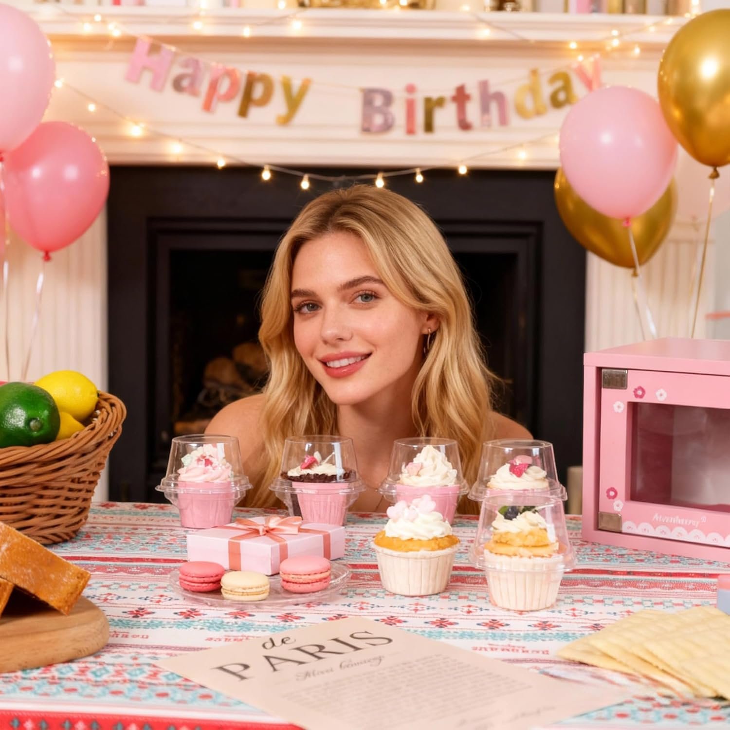 Großhandel 50er Pack individuelle Cupcake Behälter tiefe Kuppel Kunststoff Cupcake Träger OEM Hersteller