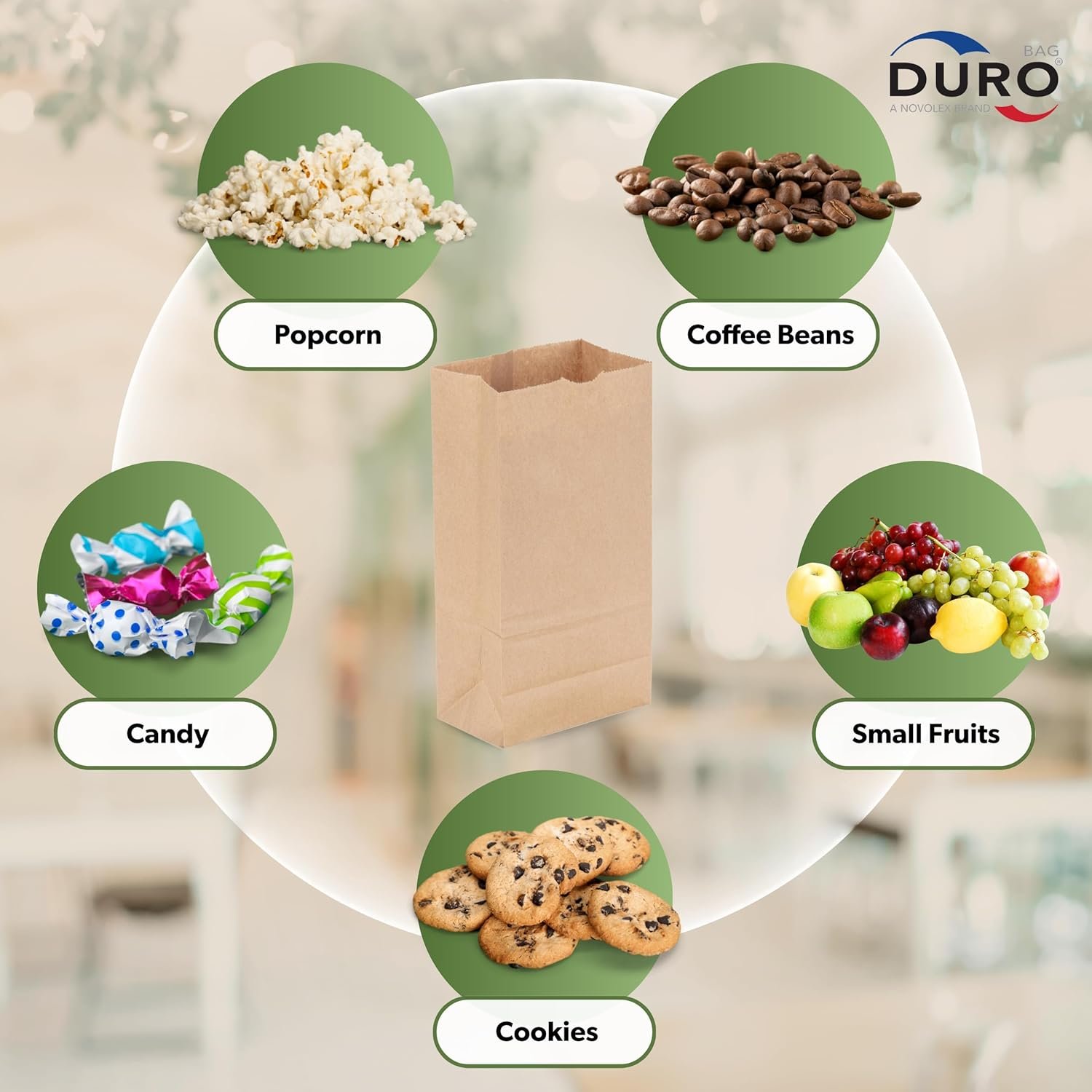 Individuelles Logo für braune Papier-Lunchbags 500 Stück - Ideal für Sandwiches, Süßigkeiten, Snacks, Popcorn, Brot und Kekse, 5x3,12x9,75 Zoll - Eigenmarke aus umweltfreundlichem Kraftpapier, erhältlich beim Hersteller.