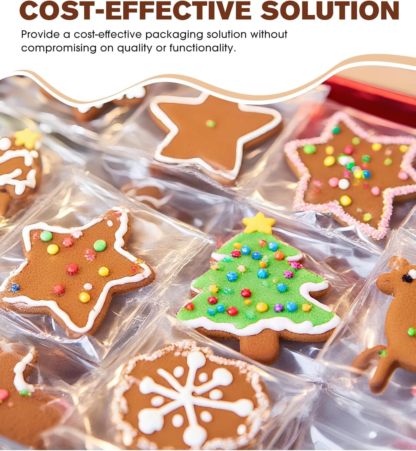 Großhandel 300 Pcs Klarsicht Cookie Bags 4x6 Zoll mit Siegel, Resealbare Cellophanbeutel für individuelle Verpackungen, Hersteller von Selbstklebenden Tüten für Cookies, Süßigkeiten, Geschenke. OEM 3 Mils Einzeln verpackte Tüten.