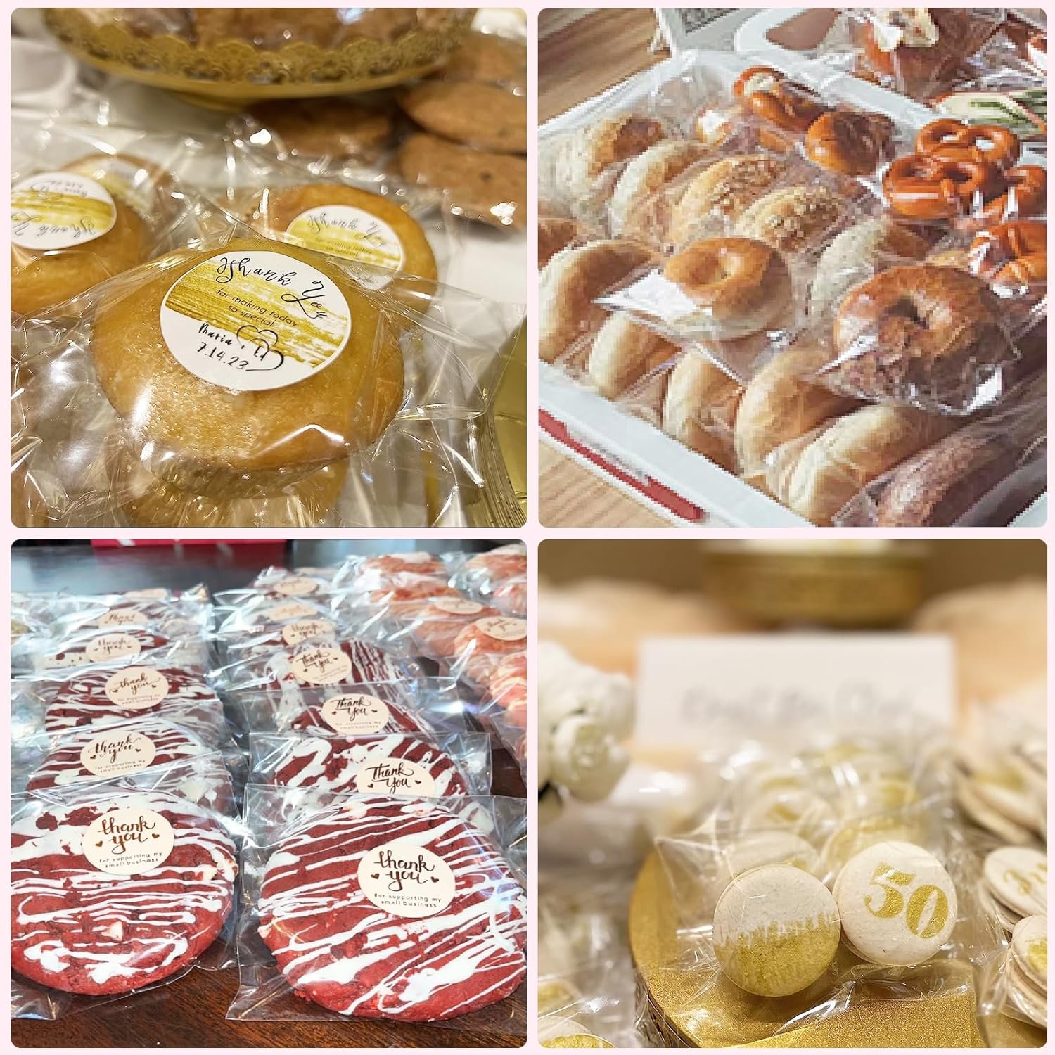 Großhandel 200 Stück 5x6 Zoll klare selbstklebende Cellophanbeutel für die Verpackung von Keksen, individuelles Logo für Geschenk- und Süßigkeitenverpackungen, OEM Lieferung von zuverlässigen Herstellern