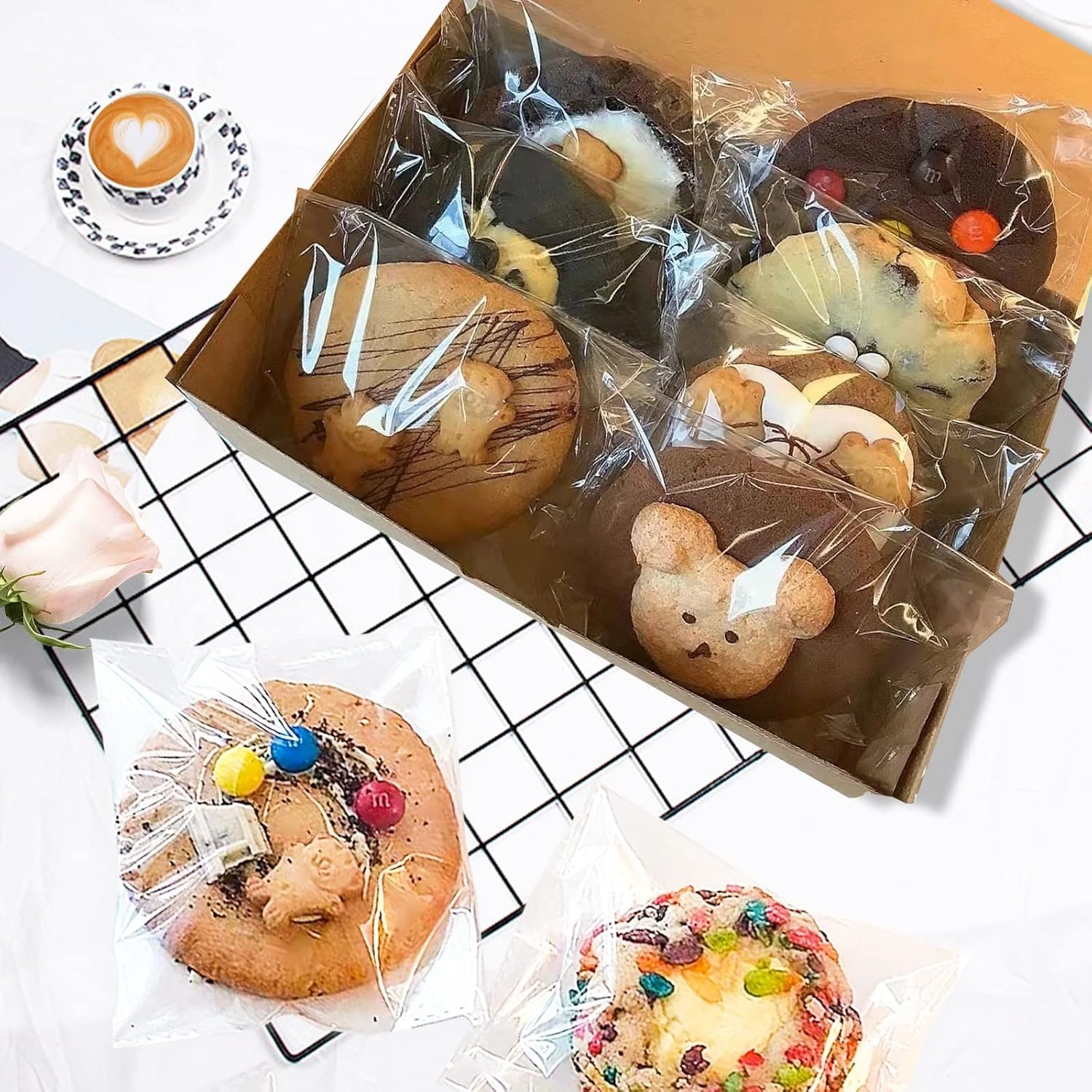 Großhandel 200 Stück 5x6 Zoll klare selbstklebende Cellophanbeutel für die Verpackung von Keksen, individuelles Logo für Geschenk- und Süßigkeitenverpackungen, OEM Lieferung von zuverlässigen Herstellern