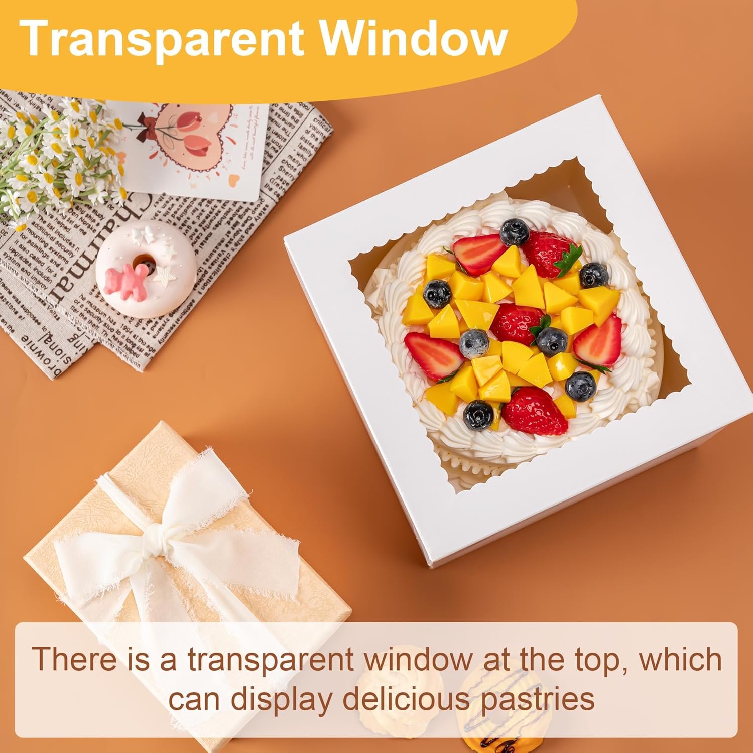 Individuelles Logo Kuchenboxen 3er Pack 10 Zoll 10x10x8 Zoll hohe große Box für Transport von Kuchen, Einweg-Kuchenbehälter mit Deckel und großem Fenster, für Kekse, Torten, Cupcakes, Gebäck - perfekte Eigenmarke für Hochzeiten, Geburtstagsfeiern, Partys - vom Hersteller. Individuelles Logo Kuchenboxen 3er Pack 10 Zoll 10x10x8 Zoll hohe große Box für Transport von Kuchen, Einweg-Kuchenbehälter mit Deckel und großem Fenster, für Kekse, Torten, Cupcakes, Gebäck - perfekte Eigenmarke für Hochzeiten, Geburtstagsfeiern, Partys - vom Hersteller.