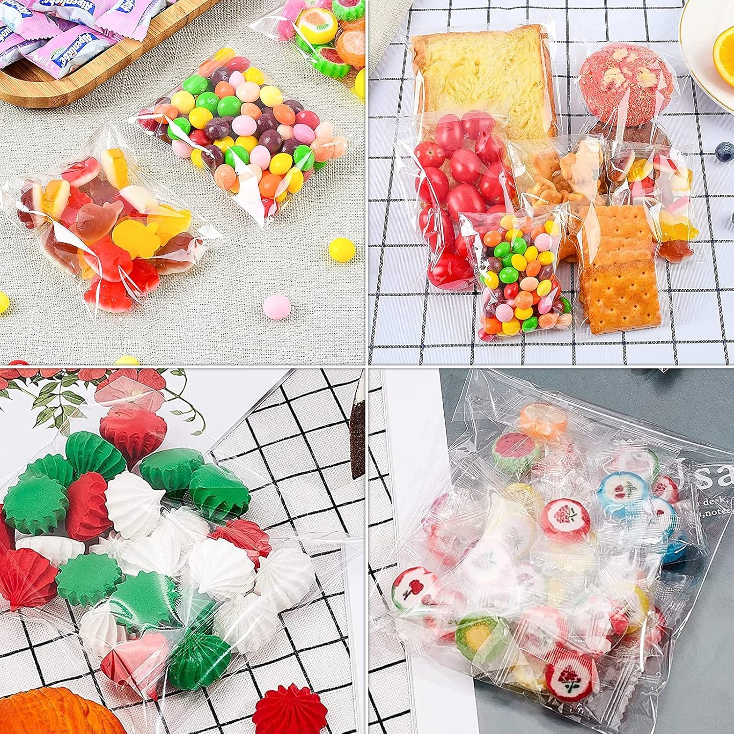 Großhandel Cellophan-Tüten 5x6 Zoll individuell verpacken mit eigenem Logo, 100 Stück selbstklebende Süßigkeitenbeutel für Geschenkverpackungen, Hersteller von Verpackungsmaterialien