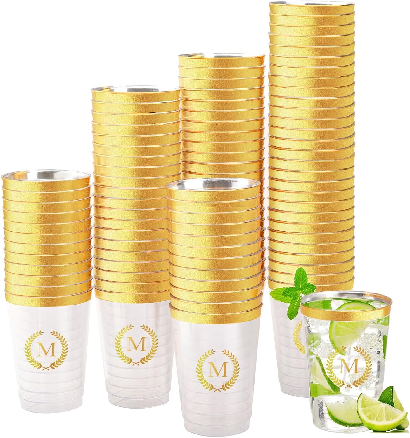 Großhandel 100 Stück Monogrammierte Plastikbecher 12 oz Clear mit Goldfolienbuchstaben M Einmalbecher für Hochzeiten, Geburtstagsfeiern und Babypartys, Individuelles Logo, Personalisiertes Party-Getränkezubehör, OEM Großhandel 100 Stück Monogrammierte Plastikbecher 12 oz Clear mit Goldfolienbuchstaben M Einmalbecher für Hochzeiten, Geburtstagsfeiern und Babypartys, Individuelles Logo, Personalisiertes Party-Getränkezubehör, OEM