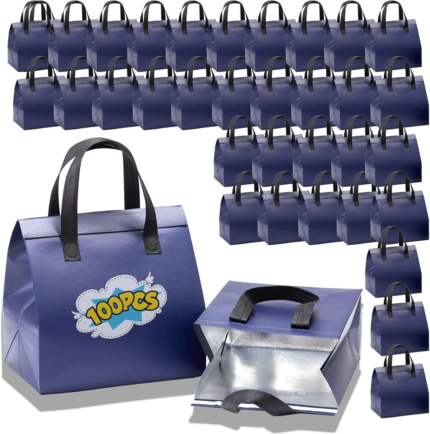 Großhandel 100 Stück isolierte Take-Away-Taschen, Einweg-Lunch-Taschen für Essen, Kaffee, Milchtee, Meeresfrüchte, Pizza, für Restaurants und Lebensmittelgeschäfte 9,5 x 6 x 10 Zoll (Marineblau), individuelles Logo, Hersteller. Großhandel 100 Stück isolierte Take-Away-Taschen, Einweg-Lunch-Taschen für Essen, Kaffee, Milchtee, Meeresfrüchte, Pizza, für Restaurants und Lebensmittelgeschäfte 9,5 x 6 x 10 Zoll (Marineblau), individuelles Logo, Hersteller.
