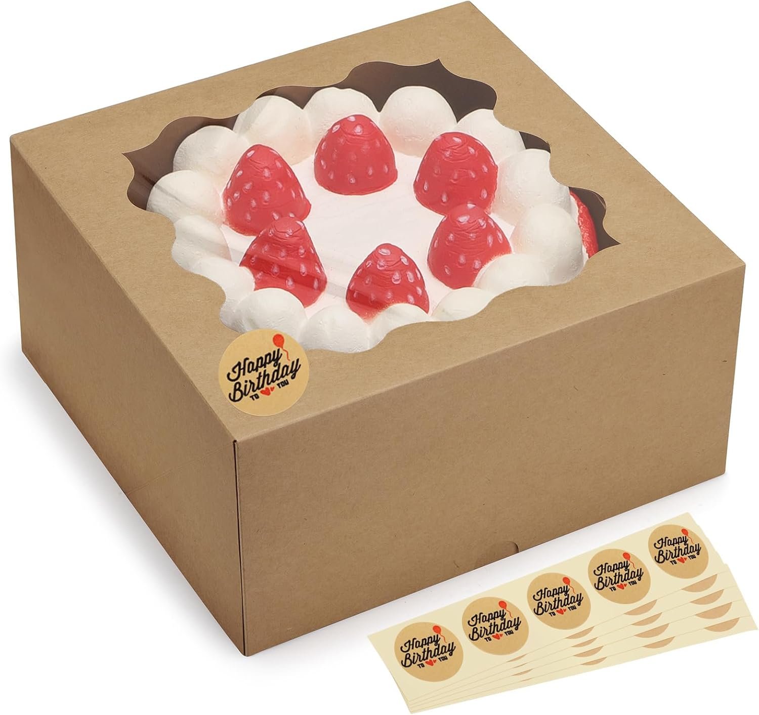 Großhandel 10x10x5-Zoll Kuchenboxen mit Fenster aus braunem Karton für Torten, Kekse, Gebäck, Pralinen, Geburtstagsparty, Hochzeit - Individuelles Logo - OEM Hersteller 25 Stück Großhandel 10x10x5-Zoll Kuchenboxen mit Fenster aus braunem Karton für Torten, Kekse, Gebäck, Pralinen, Geburtstagsparty, Hochzeit - Individuelles Logo - OEM Hersteller 25 Stück