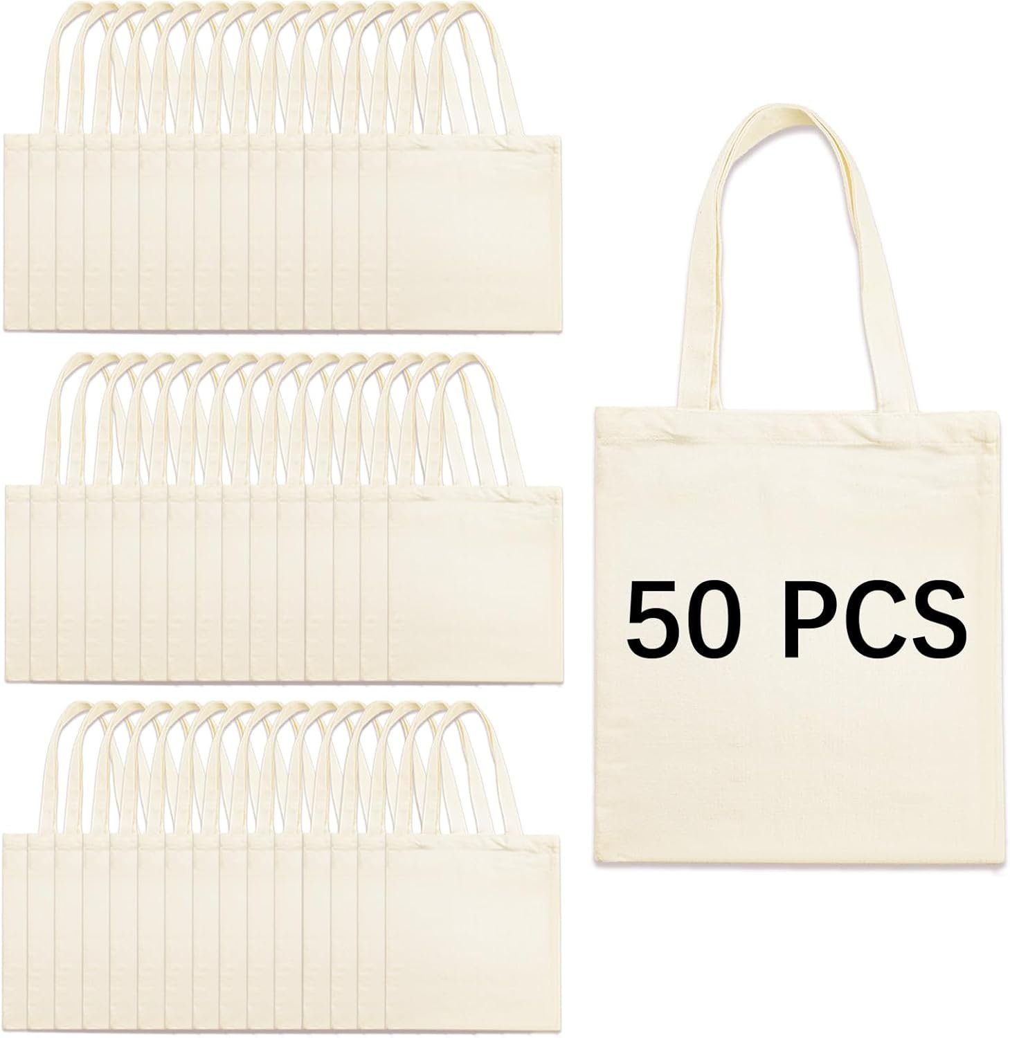 Großhandel 13 * 15 Zoll Sublimation Leere Canvas Taschen, Tote Bags für Sublimation mit individuellem Logo, Bulk Canvas Tote Bags DIY Einkaufsbeutel