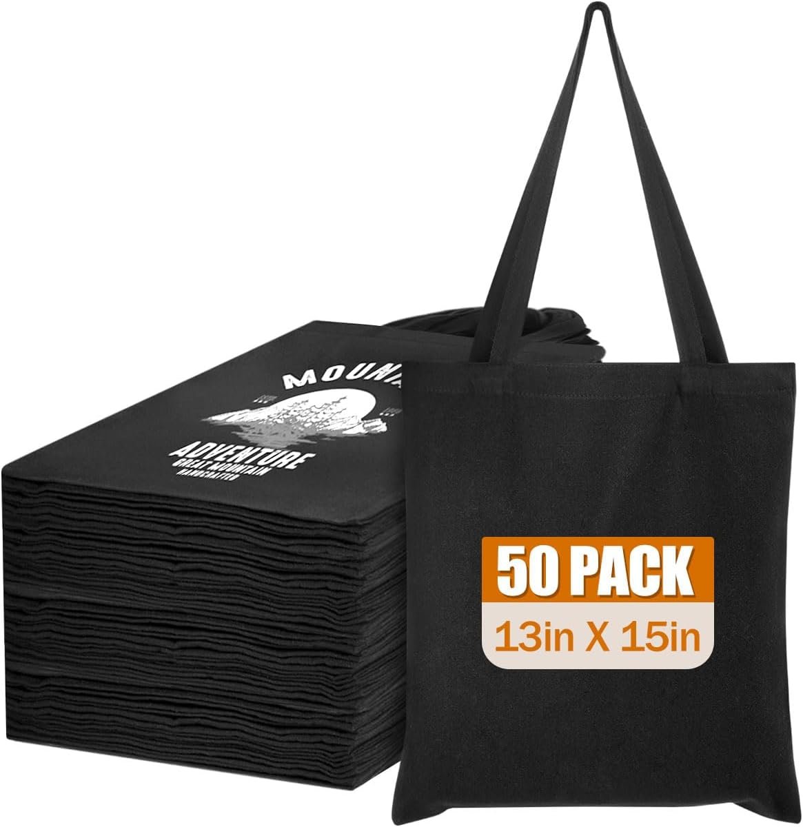 Großhandel 13x15 Zoll Canvas Tote Bags für DIY-Projekte, 10oz waschbares Material mit individuellem Logo für die Eigenmarke