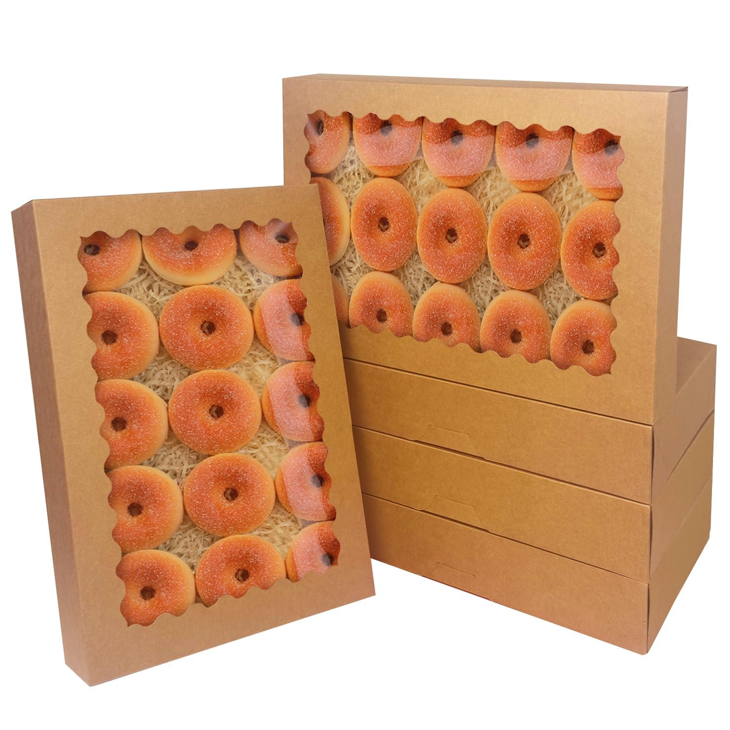 Großhandel 14x10x2,5 Zoll braune Keksbox mit Fenster für 15 Stück Kekse, individuell bedruckbar, Hersteller von Verpackungen in Großmenge Großhandel 14x10x2,5 Zoll braune Keksbox mit Fenster für 15 Stück Kekse, individuell bedruckbar, Hersteller von Verpackungen in Großmenge