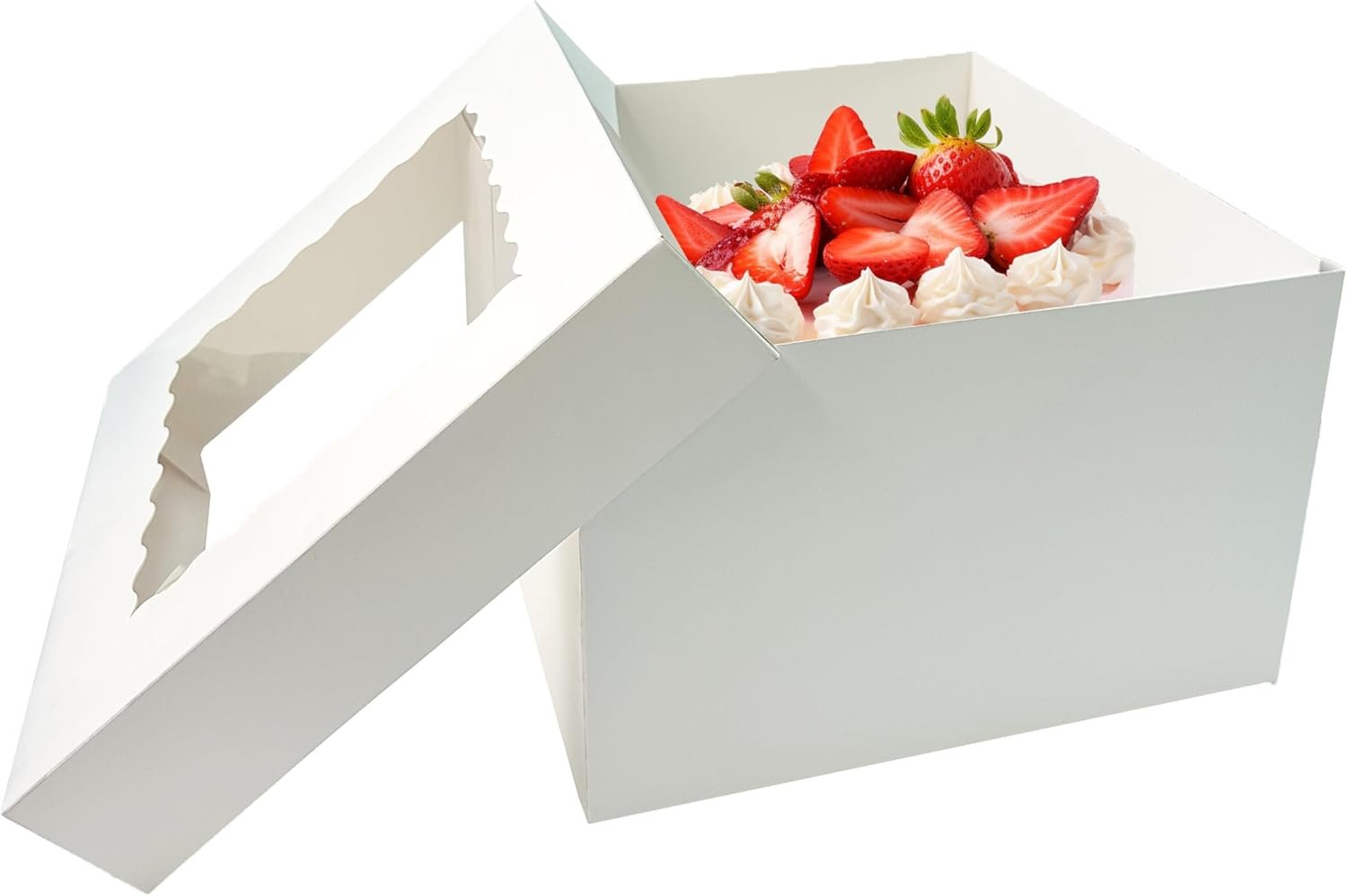 Großhandel 15 Stück Kuchenboxen, 12x12x8 Zoll Weiße Backwarenboxen mit Fenster, für mehrschichtige Kuchen, Keksschachteln und Cake Container für Geburtstag, Party und Valentinstag, individuell mit Logo, Hersteller, in Bulk erhältlich. Großhandel 15 Stück Kuchenboxen, 12x12x8 Zoll Weiße Backwarenboxen mit Fenster, für mehrschichtige Kuchen, Keksschachteln und Cake Container für Geburtstag, Party und Valentinstag, individuell mit Logo, Hersteller, in Bulk erhältlich.