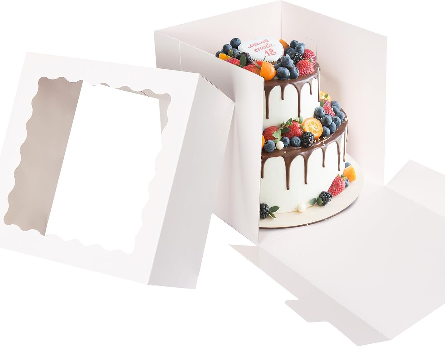Großhandel 16 Stück Kuchenboxen, 12x12x12 Zoll hohe Kuchenbehälter mit Fenster für Torten, stabiler Einweg-Bäckerei-Träger mit Deckel, für individuelles Logo, Hochzeit, Valentinstag, Muttertag, Geburtstag, OEM Großhandel 16 Stück Kuchenboxen, 12x12x12 Zoll hohe Kuchenbehälter mit Fenster für Torten, stabiler Einweg-Bäckerei-Träger mit Deckel, für individuelles Logo, Hochzeit, Valentinstag, Muttertag, Geburtstag, OEM