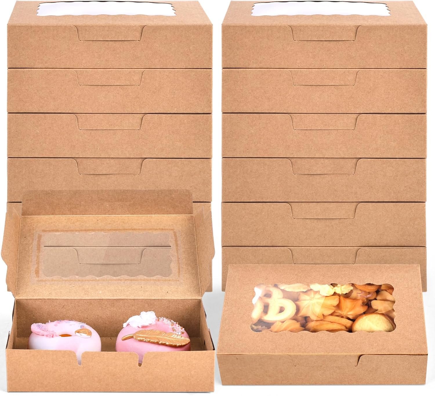 Großhandel 20 Stück Brown Bakery Boxen 7