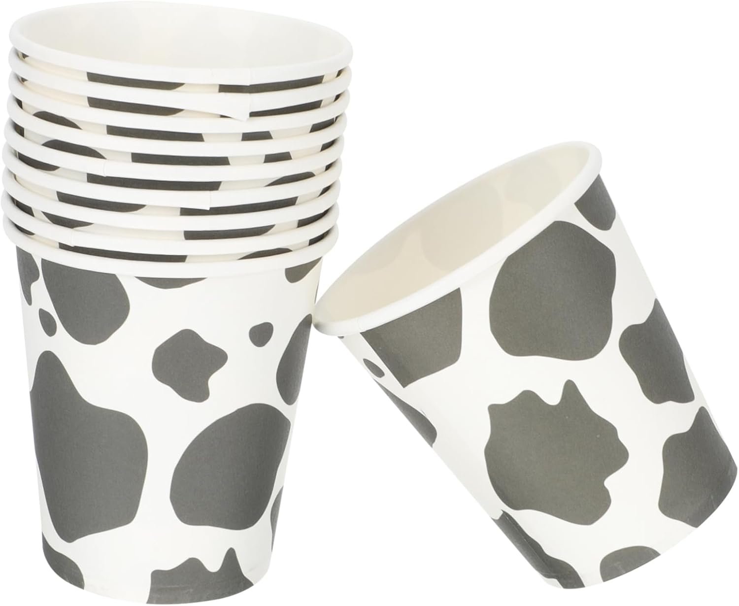 Großhandel 20 Stück Einwegbecher im Kuh-Motiv für Geburtstagsfeiern und Familienfeiern, Hersteller für individuelles Logo, leicht und bequem ohne Reinigung erforderlich. OEM verfügbar.