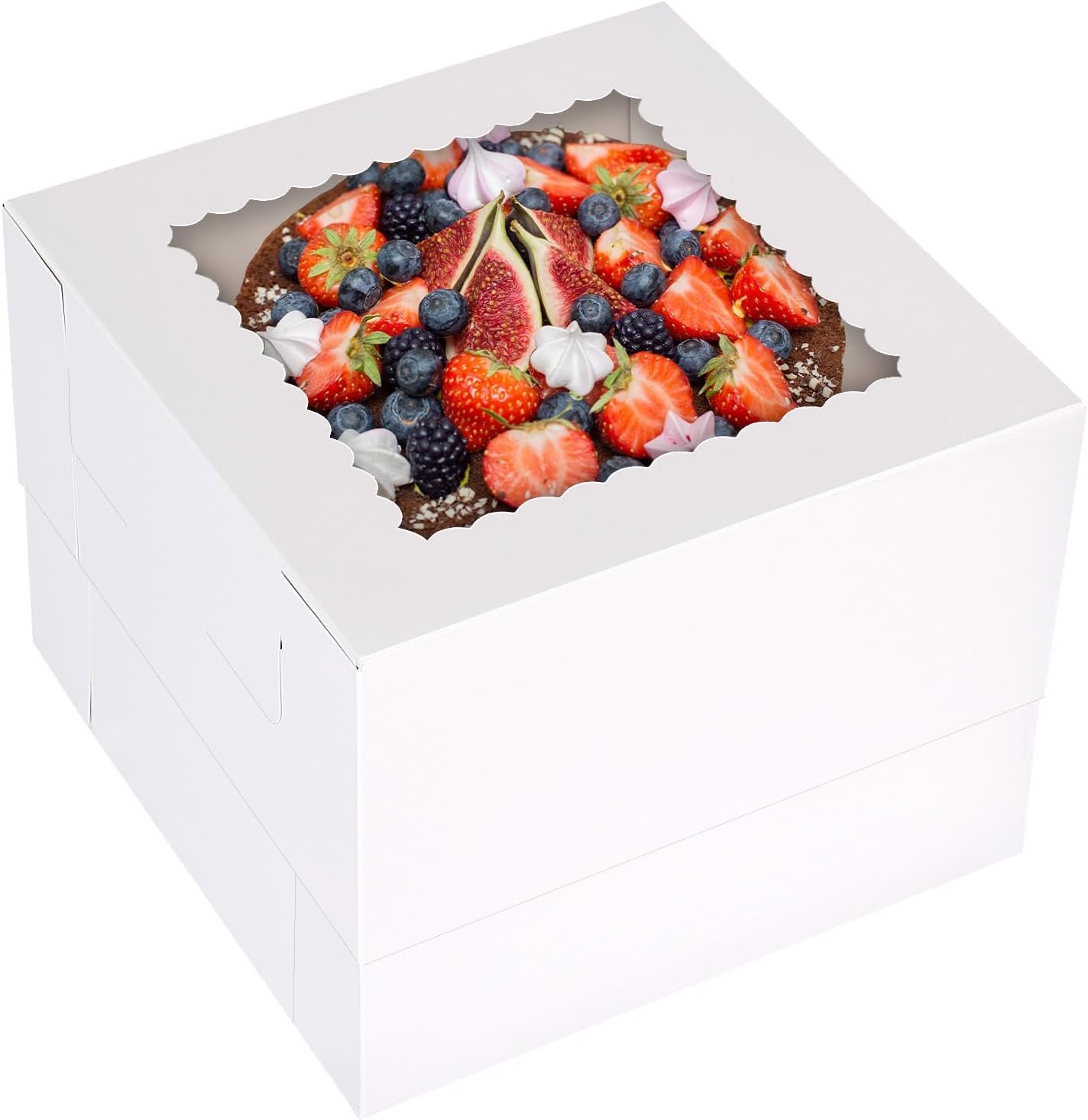 Großhandel 20 Stück Kuchenboxen, 10x10x8 Zoll hohe Kuchenbox mit Fenster, weiße Bäckerei-Box, große Backboxen für Valentinstag, Muttertag, Gebäck, Kuchen, Desserts mit individuellem Logo, hergestellt von einem zuverlässigen Lieferanten. Großhandel 20 Stück Kuchenboxen, 10x10x8 Zoll hohe Kuchenbox mit Fenster, weiße Bäckerei-Box, große Backboxen für Valentinstag, Muttertag, Gebäck, Kuchen, Desserts mit individuellem Logo, hergestellt von einem zuverlässigen Lieferanten.