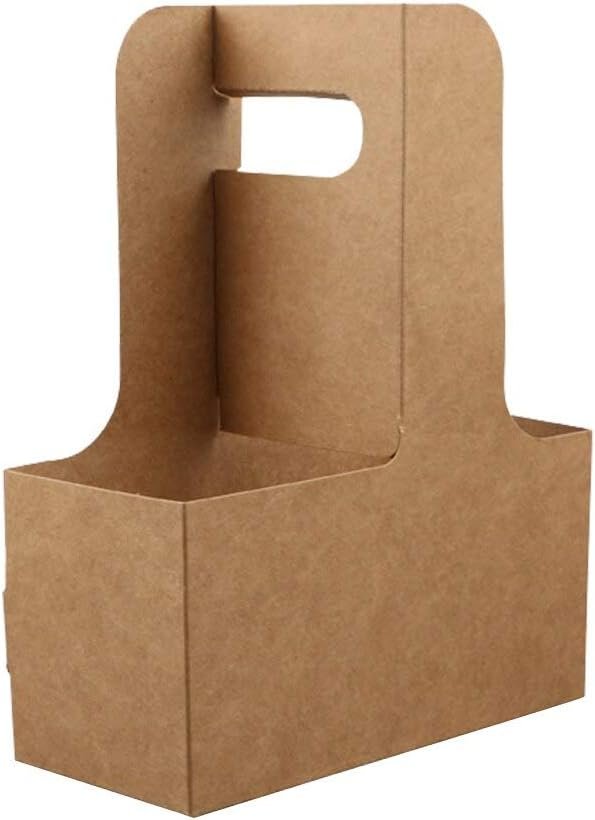 Großhandel 200 Stück Papp-Trinkträger mit Griff für 2 Tassen, Hersteller für individuelle Logos, Bulk-Optionen verfügbar