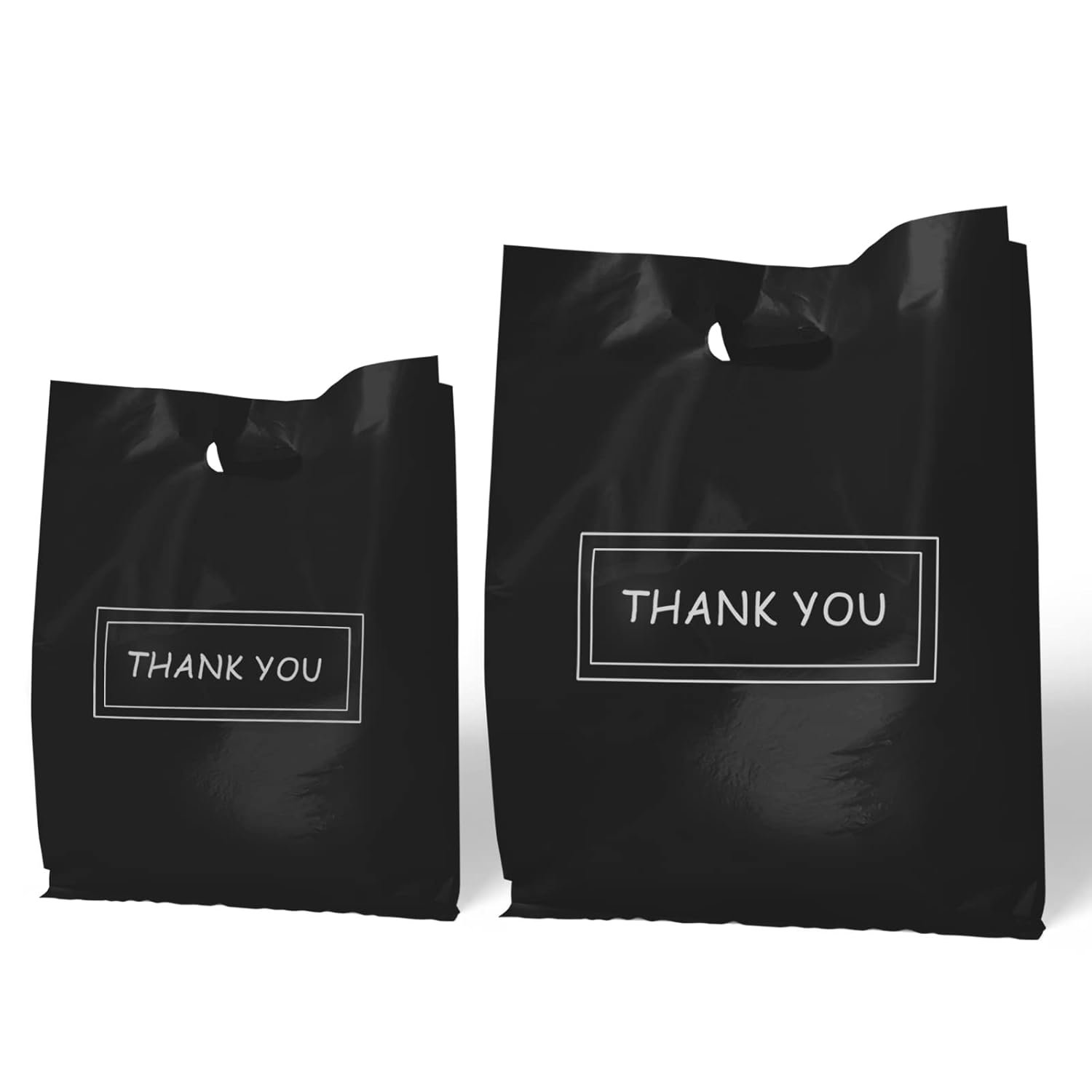 Großhandel 200 Stück wiederverwendbare schwarze Plastiktüten mit Griffen, ideale Merchandise-Taschen für Kleidung und Zubehör, geeignet für kleine Unternehmen, Eigenmarke, 8x12 und 12x15 Größe. Großhandel 200 Stück wiederverwendbare schwarze Plastiktüten mit Griffen, ideale Merchandise-Taschen für Kleidung und Zubehör, geeignet für kleine Unternehmen, Eigenmarke, 8x12 und 12x15 Größe.