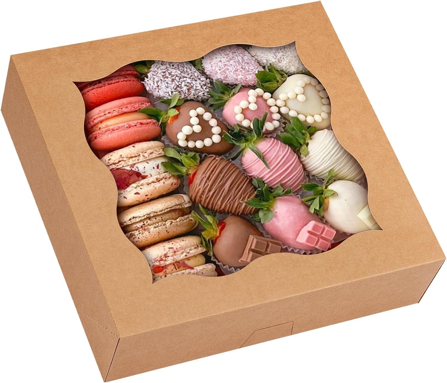 Großhandel 25 Stück Piesschachteln, 12x12x3 Zoll Auto-Popup Braun Backschachteln mit Fenster für Desserts, Kekse, Kuchen, Muffins, Cookies - Individuelles Logo, OEM möglich. Großhandel 25 Stück Piesschachteln, 12x12x3 Zoll Auto-Popup Braun Backschachteln mit Fenster für Desserts, Kekse, Kuchen, Muffins, Cookies - Individuelles Logo, OEM möglich.