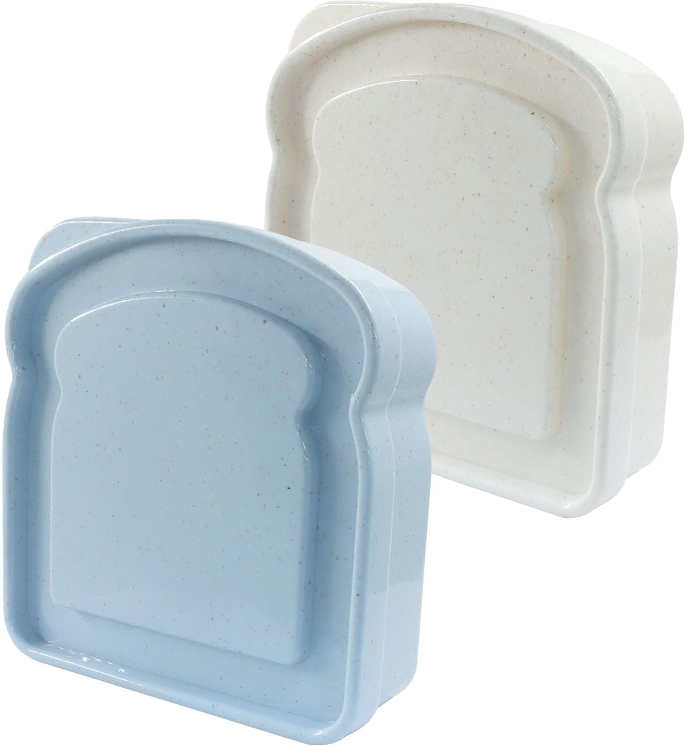 Großhandel 2er Pack Toast-förmige Sandwichbehälter, BPA-freier Kunststoff Lebensmittelaufbewahrungsbox mit Deckel, wiederverwendbar & mikrowellen-/spülmaschinenfest (Beige + Grau) - Individuelles Logo, OEM, Hersteller Großhandel 2er Pack Toast-förmige Sandwichbehälter, BPA-freier Kunststoff Lebensmittelaufbewahrungsbox mit Deckel, wiederverwendbar & mikrowellen-/spülmaschinenfest (Beige + Grau) - Individuelles Logo, OEM, Hersteller