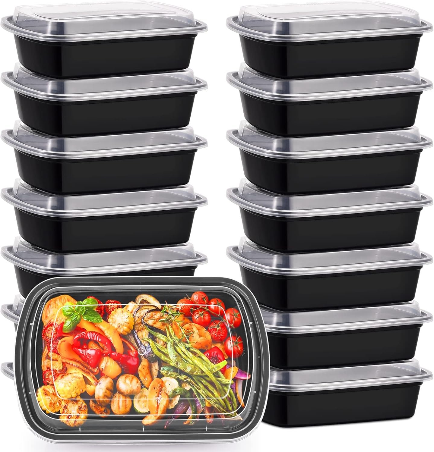 Großhandel 38oz Meal Prep Behälter, robuste und extra große Vorratscontainer mit Deckeln, BPA-frei, wiederverwendbar, stapelbar, mikrowellen-, gefrier- und spülmaschinenfest (30er Pack), Hersteller für individuelle Logos, OEM verfügbar