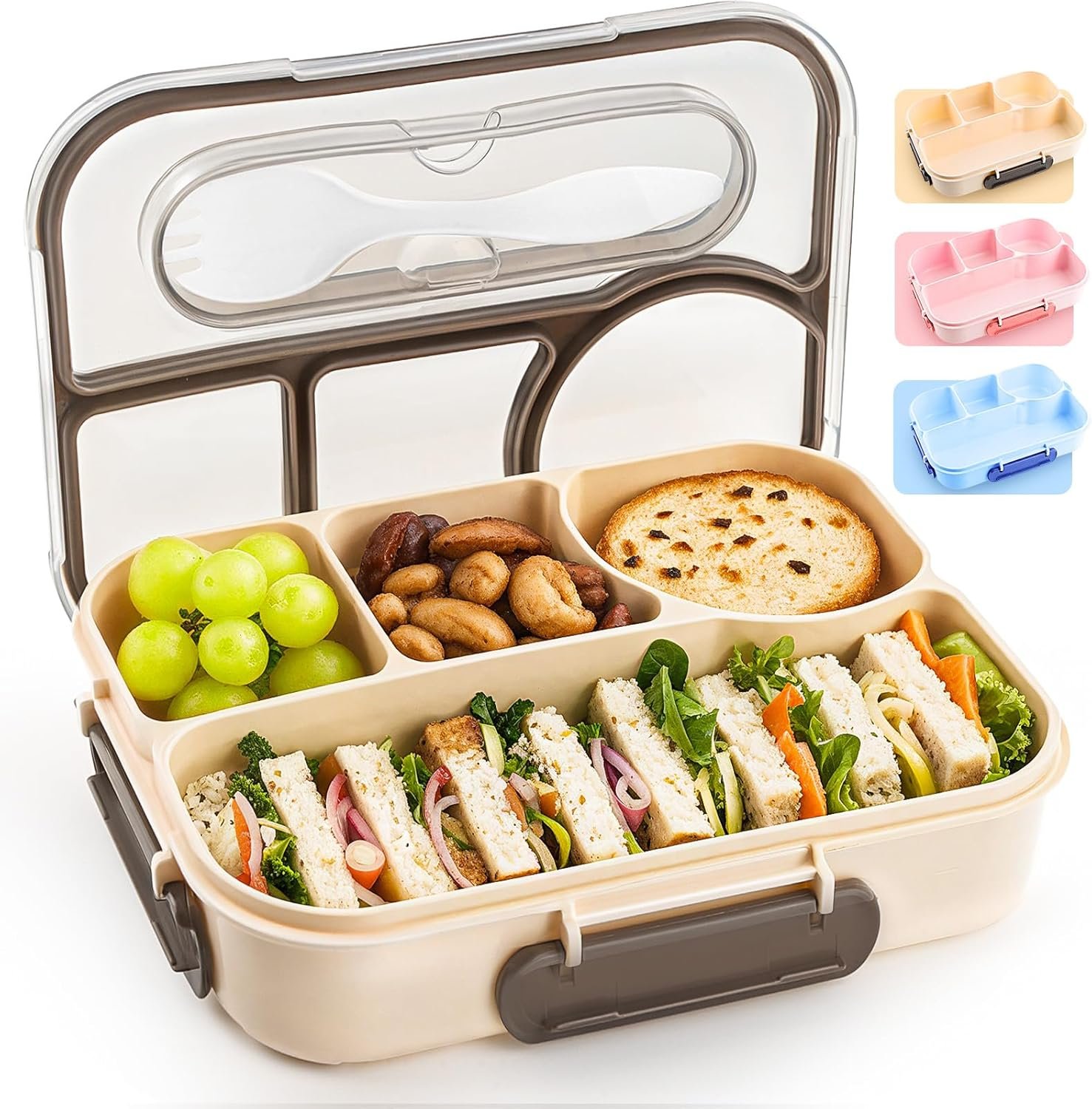 Großhandel 4-Fächer Bento Box für Erwachsene, hitzebeständige Lunch Box, robust und spülmaschinenfest, individueller Logoaufdruck, BPA-freie Materialien, Hersteller für maßgeschneiderte Lösungen