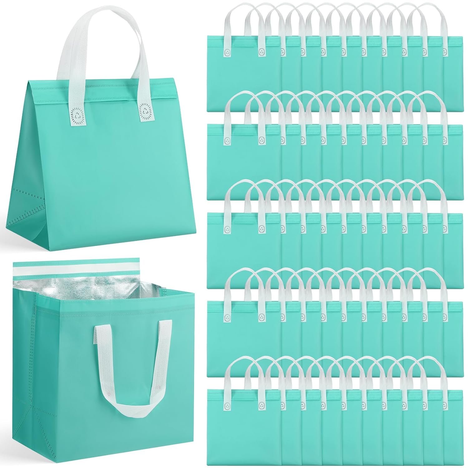 Großhandel 50 Stück isolierte Take-Away-Taschen für Lebensmittel mit thermischer Isolierung (9,45x9,45x5,91 Zoll, Hellgrün) für Catering, Restaurant und Lebensmittelgeschäfte, individuelle Logoanpassung vom Hersteller. Großhandel 50 Stück isolierte Take-Away-Taschen für Lebensmittel mit thermischer Isolierung (9,45x9,45x5,91 Zoll, Hellgrün) für Catering, Restaurant und Lebensmittelgeschäfte, individuelle Logoanpassung vom Hersteller.