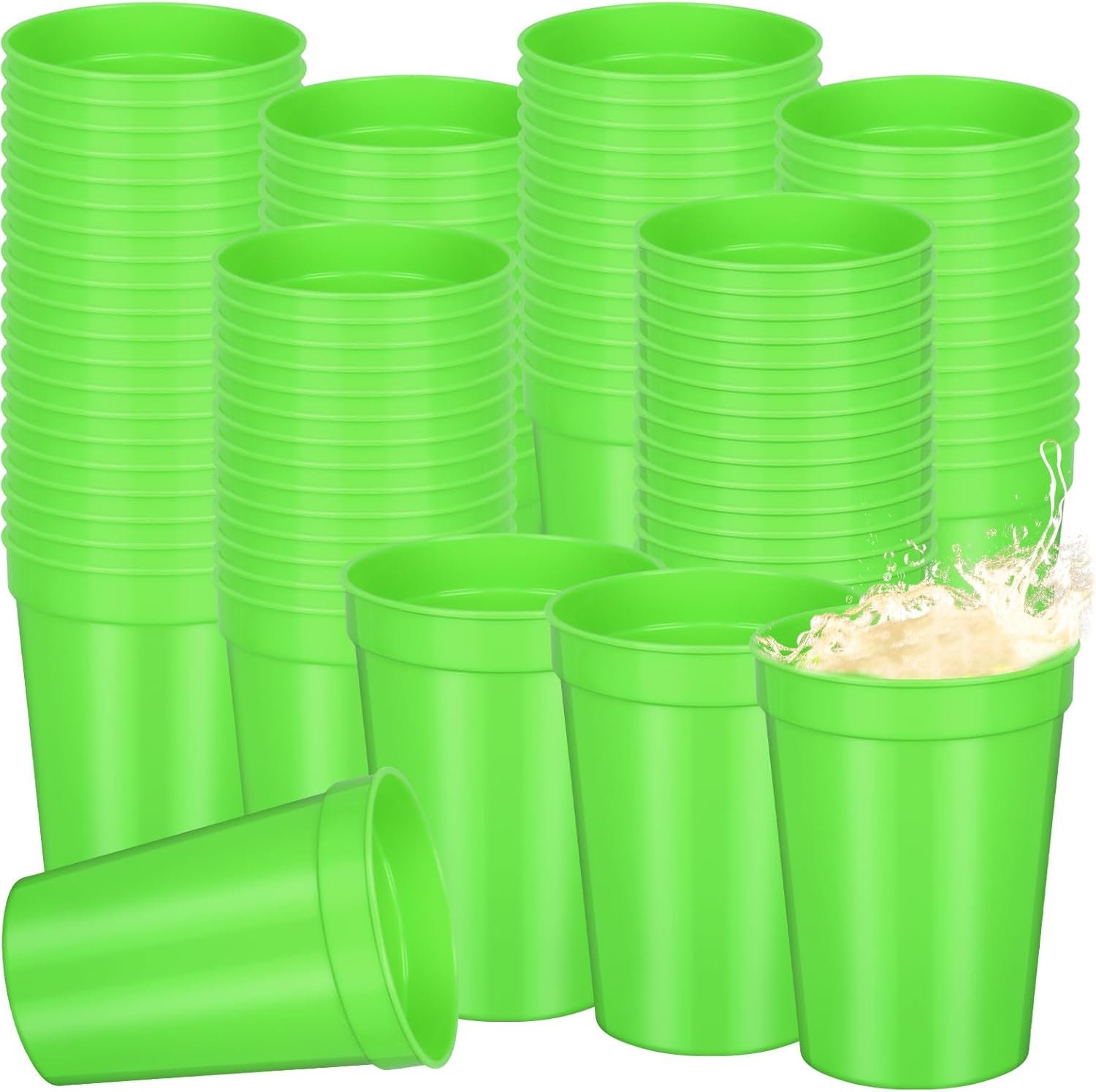 Großhandel 60 Stück 12 oz Plastikbecher wiederverwendbare Trinkbecher für Party, Hochzeit, Baby Shower und DIY-Projekte, individuelles Logo, Hersteller für Bulk-Bestellungen, grün
