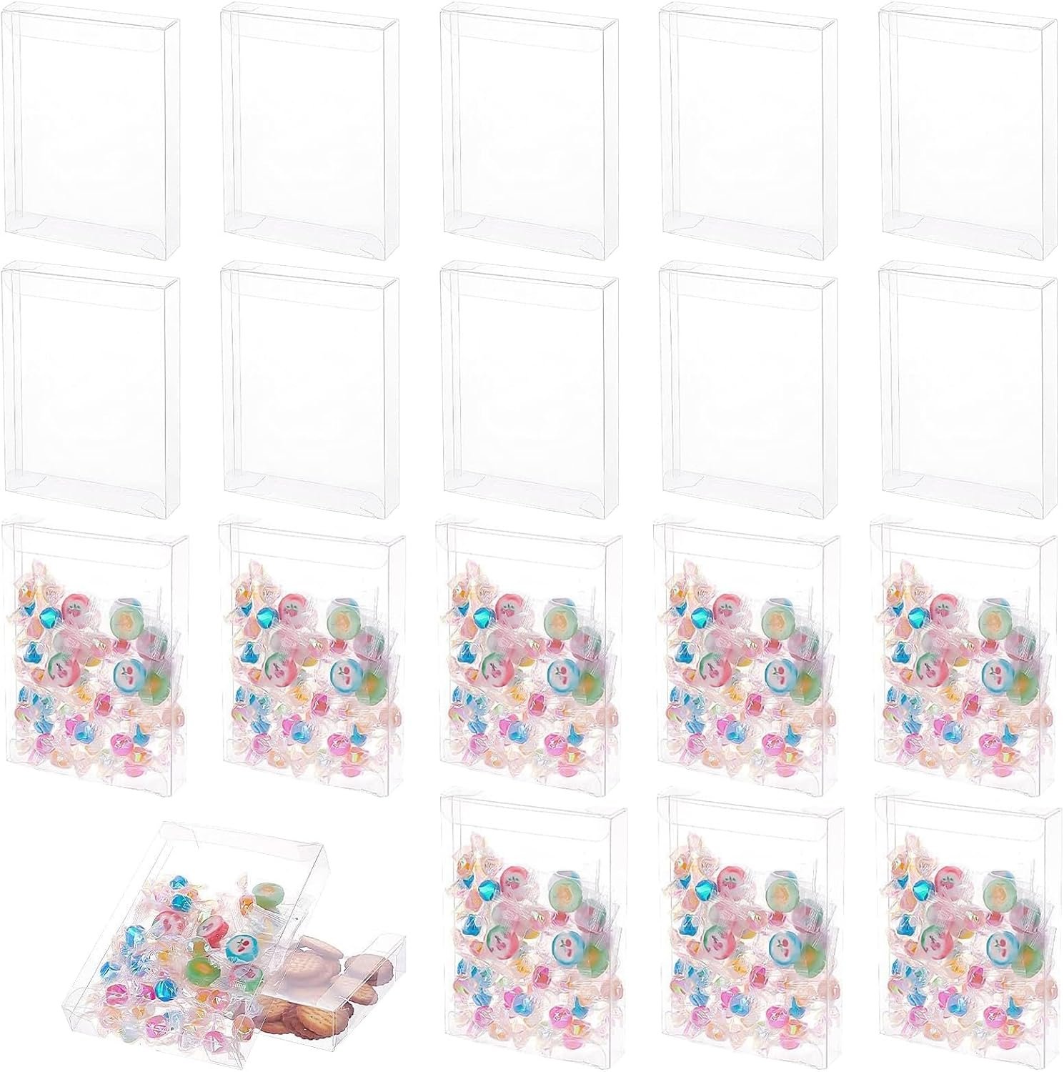 Großhandel 80 Stück transparente Favoritenboxen 5 x 4 x 1,2 Zoll rechteckige PVC Geschenkschachteln, individuell mit Logo bedruckt, ideale Verpackung für Desserts, Süßigkeiten, Hochzeiten, Partys, Valentinstag, Halloween, Weihnachten, Hersteller für Großmenge verfügbar. Großhandel 80 Stück transparente Favoritenboxen 5 x 4 x 1,2 Zoll rechteckige PVC Geschenkschachteln, individuell mit Logo bedruckt, ideale Verpackung für Desserts, Süßigkeiten, Hochzeiten, Partys, Valentinstag, Halloween, Weihnachten, Hersteller für Großmenge verfügbar.