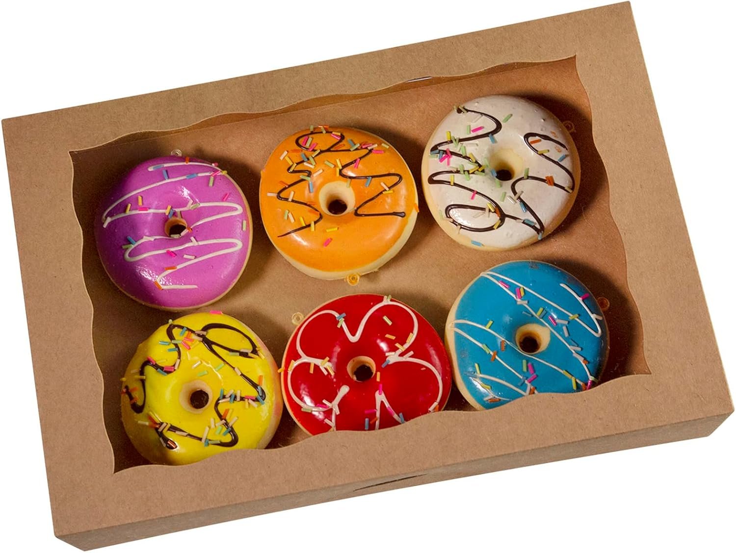 Großhandel Brown Pastry Box 14x10x3 Zoll, Auto-Pop-up Pappbox mit PVC-Fenster für Muffins, Donuts und Kekse, Individuelles Logo, Packung mit 15 Stück, Hersteller für Naturkarton Take-Out-Behälter