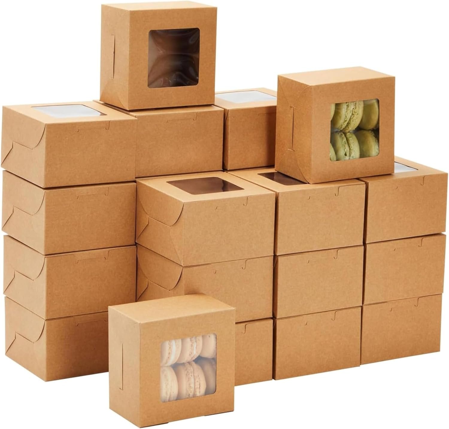Großhandel Cookie Boxen - 50er Pack, 4 x 4 x 2,5 Zoll in braunem Karton - Pastry Behälter für gebackene Waren mit individuellem Logo - Hersteller von Mini Treat Haltern Großhandel Cookie Boxen - 50er Pack, 4 x 4 x 2,5 Zoll in braunem Karton - Pastry Behälter für gebackene Waren mit individuellem Logo - Hersteller von Mini Treat Haltern