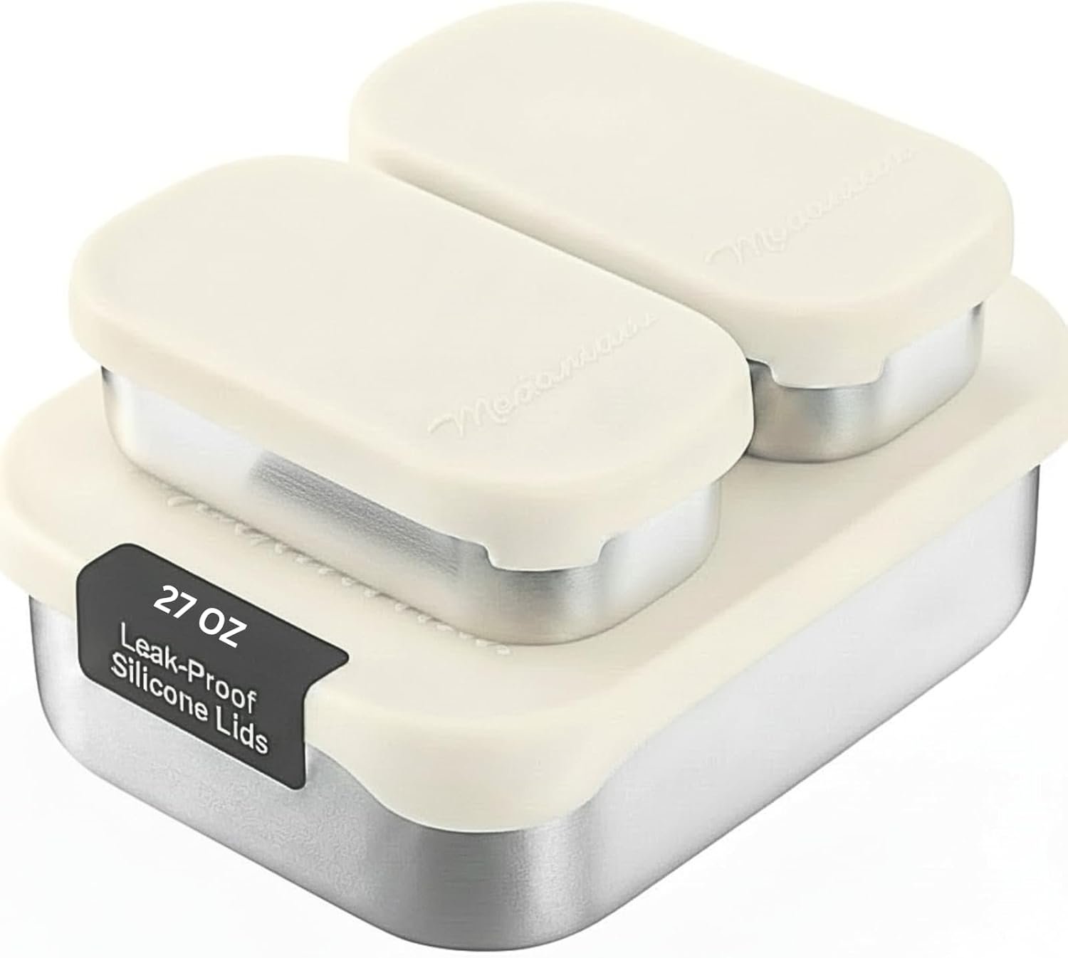 Großhandel Edelstahl Lunchboxen, Leak Proof Bento Box mit Silikondeckeln, individuelle Logo Optionen, kleine vanille Farbe (1 x 27oz + 2 x 6.5oz), Hersteller für Snacks und Sandwiches. Großhandel Edelstahl Lunchboxen, Leak Proof Bento Box mit Silikondeckeln, individuelle Logo Optionen, kleine vanille Farbe (1 x 27oz + 2 x 6.5oz), Hersteller für Snacks und Sandwiches.