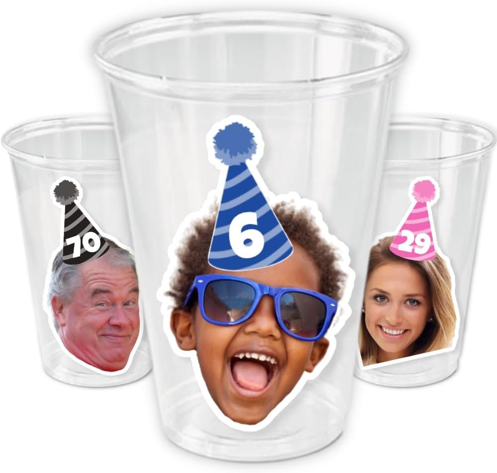 Großhandel Individuelle 16oz Einwegplastikbecher mit Foto, witzige benutzerdefinierte Trinkgefäße für Erwachsene und Kinder, OEM Gedeck für Geburtstagsfeiern, Hochzeiten und Junggesellenabschiede, Hersteller von Partybedarf in Großmenge