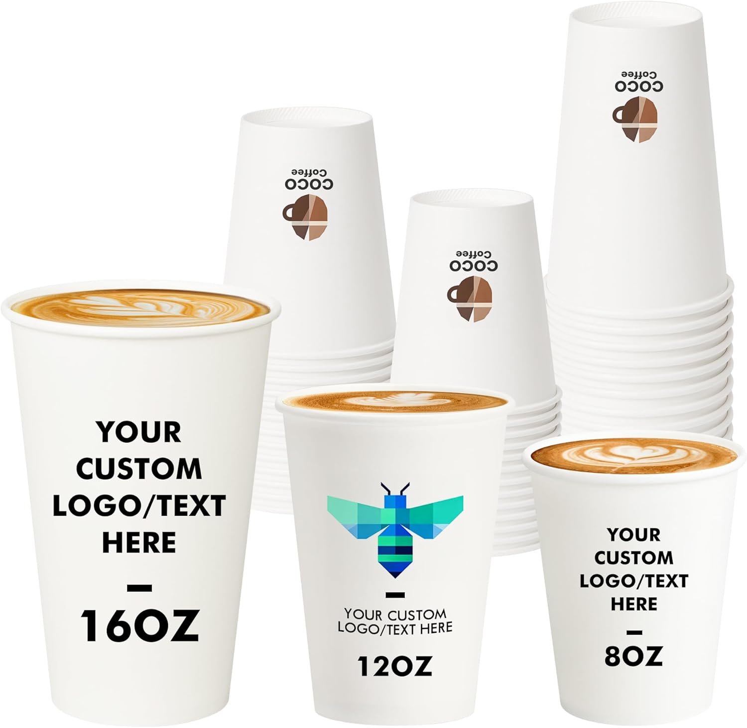 Großhandel Individuelle Papierkaffeebecher 8 oz 12 oz 16 oz, Personalisierte Papierkaffeebecher mit eigenem Logo für heiße und kalte Getränke, Robuste und zuverlässige Becher vom Hersteller für Büros und kleine Unternehmen. Großhandel Individuelle Papierkaffeebecher 8 oz 12 oz 16 oz, Personalisierte Papierkaffeebecher mit eigenem Logo für heiße und kalte Getränke, Robuste und zuverlässige Becher vom Hersteller für Büros und kleine Unternehmen.