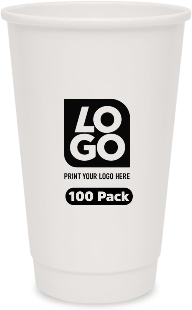 Großhandel Individuelles Logo 16 oz doppelschichtige Pappbecher für heiße und kalte Getränke, OEM Hersteller für Partys und Markenh Promotions (Menge 100)